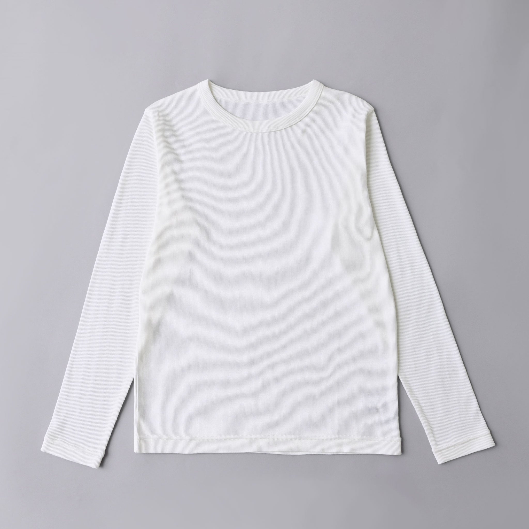 ダブルフェイスクルーネック長袖カットソー(カットソー・Tシャツ