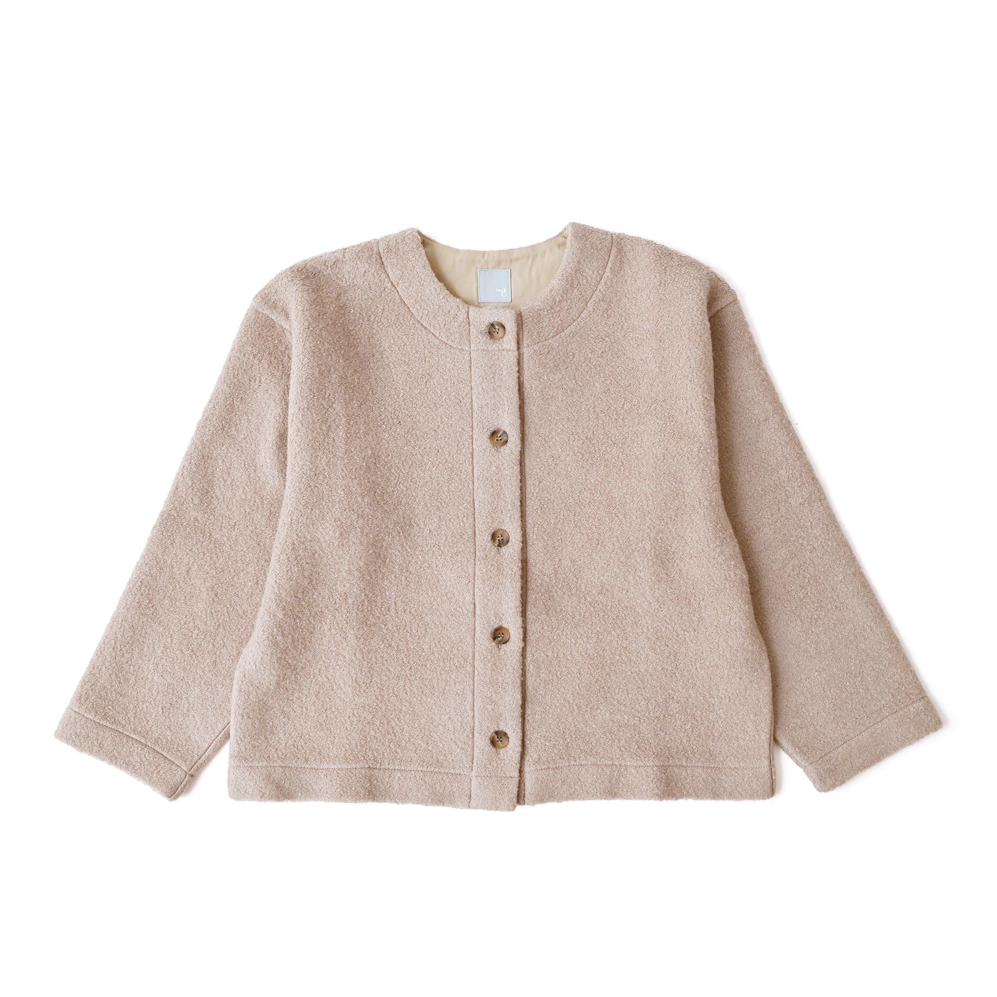 北欧暮らしの道具店　大人のためのウールボアコート　マフラー付　モカブラウン 大人のためのウール混ボアコート（マフラー付き）/ モカブラウン