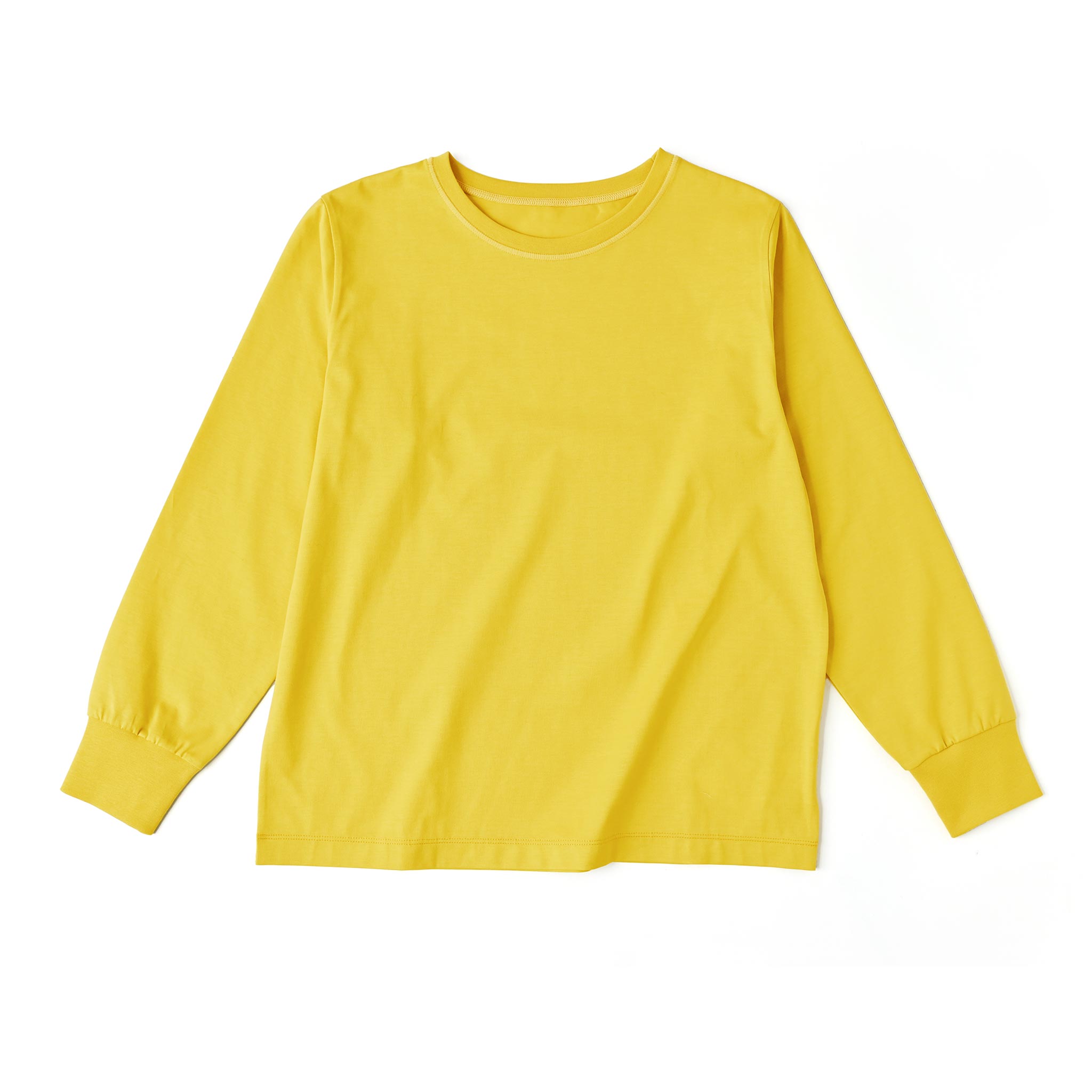 ブラミンク コットン フレア カットソー 半袖 Tシャツ イエロー クルーネック半袖Tシャツ※色によって価格が異なります。カートに追加後
