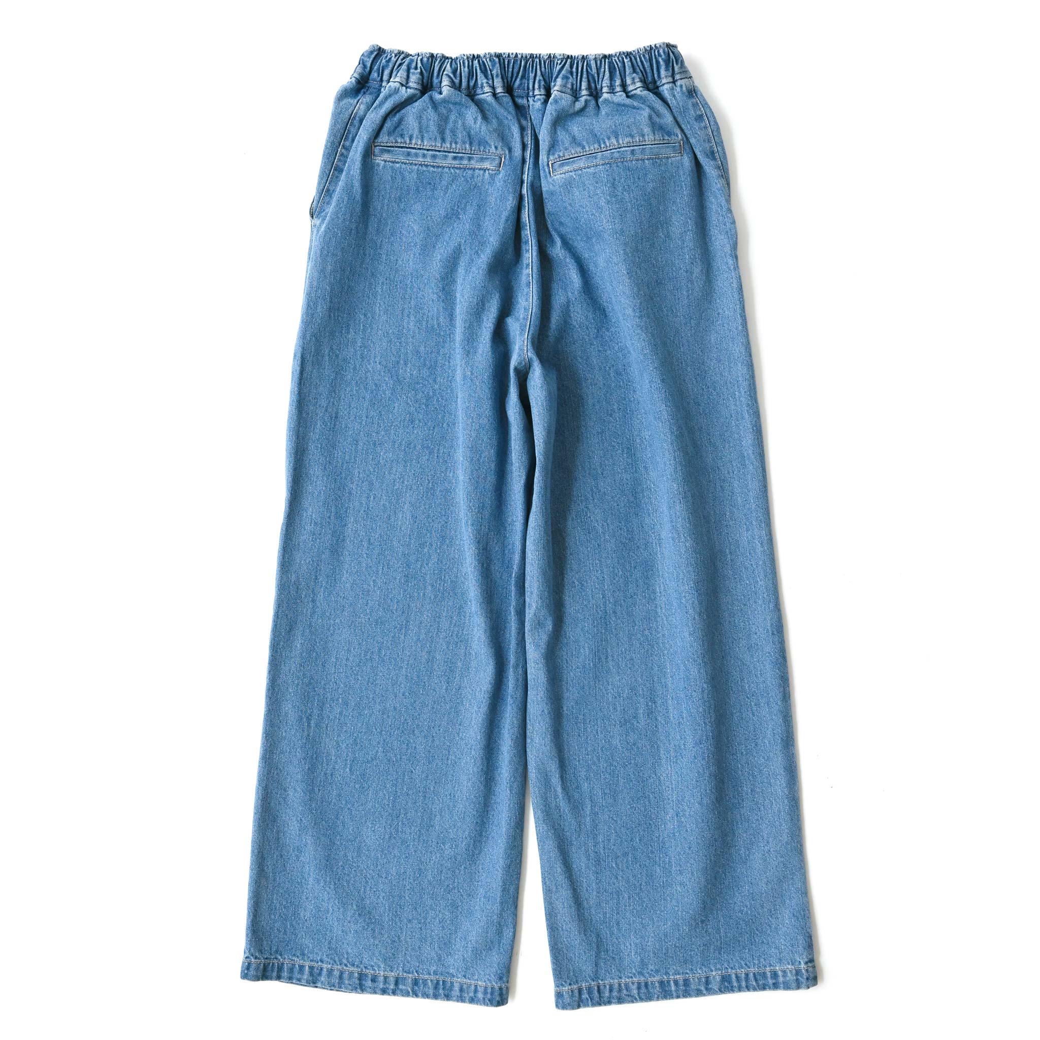  デニムワイドパンツ J3030 ウォッシュデニムセミワイドパンツ