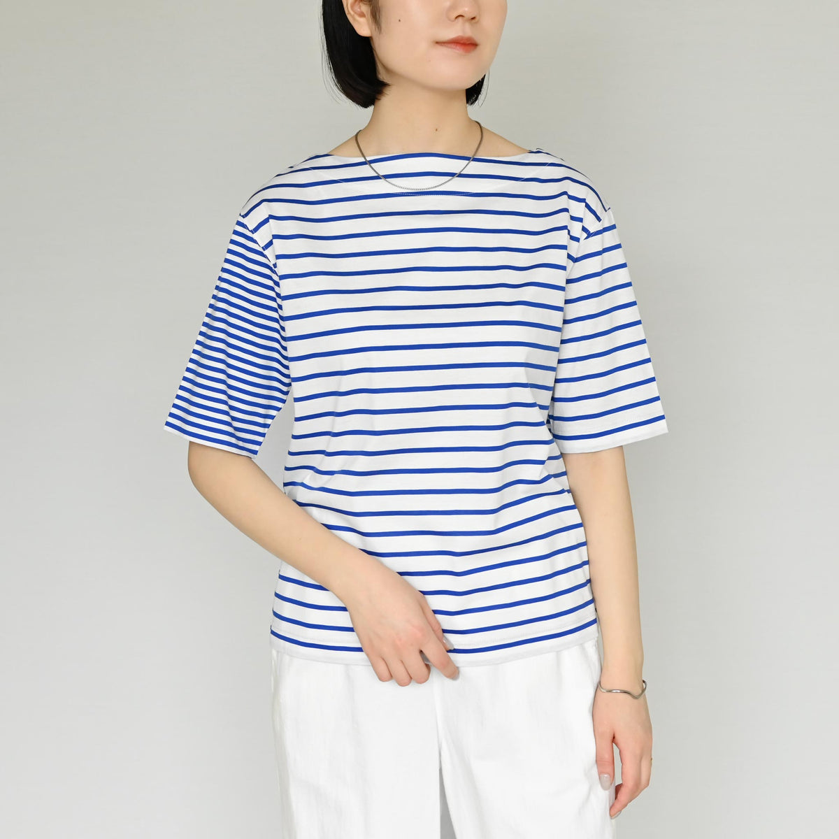 DRAWER ボーダーＴシャツ 接触冷感】クレイジーボーダーTシャツ 半袖 | deux C(ドゥ・セー
