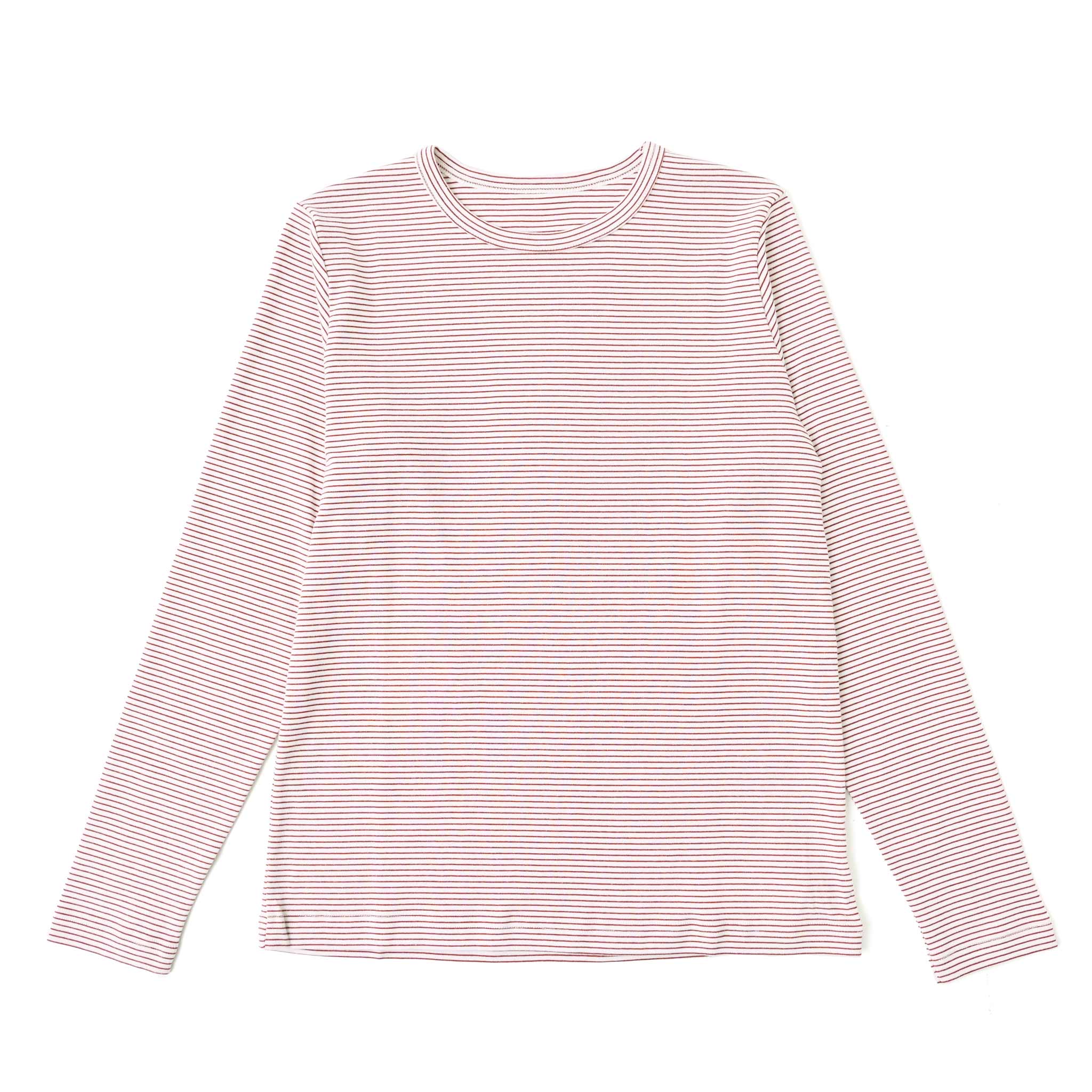 フライスコットンボーダー Tシャツ 長袖