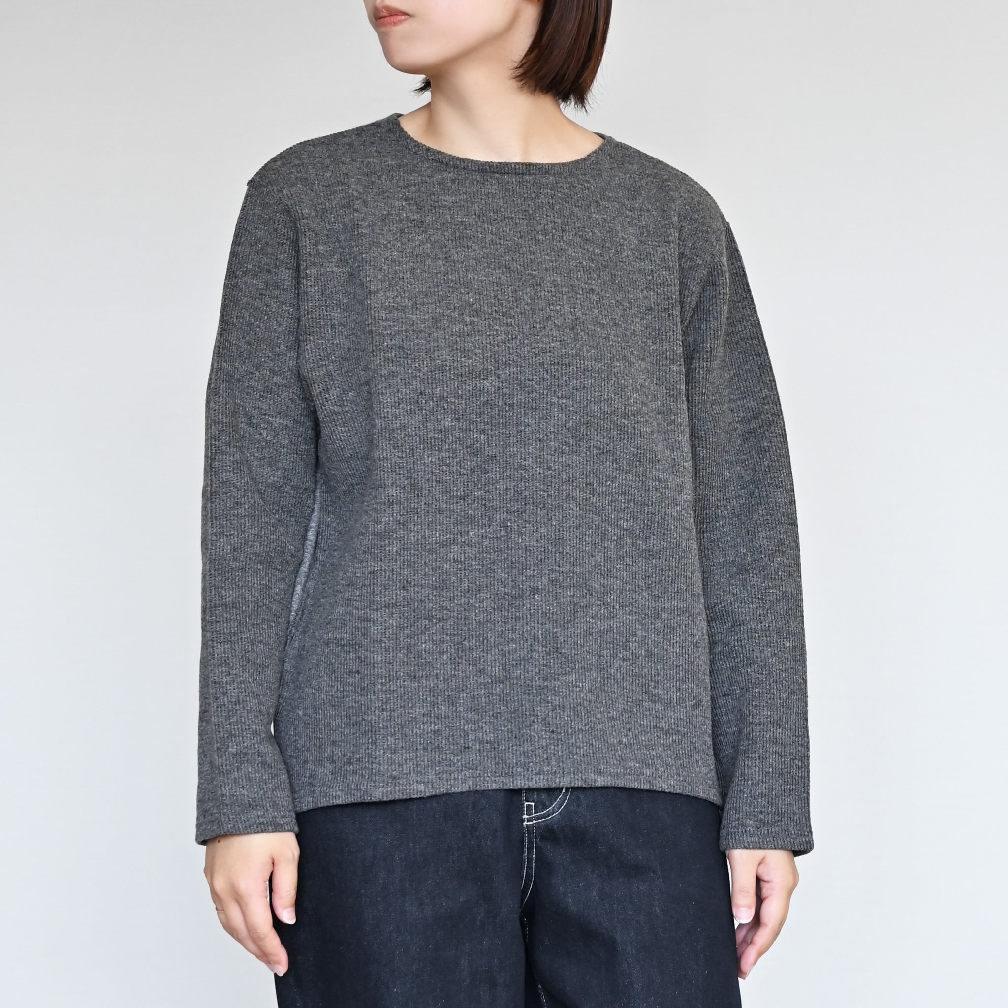 クォーターコンビプルオーバー 長袖