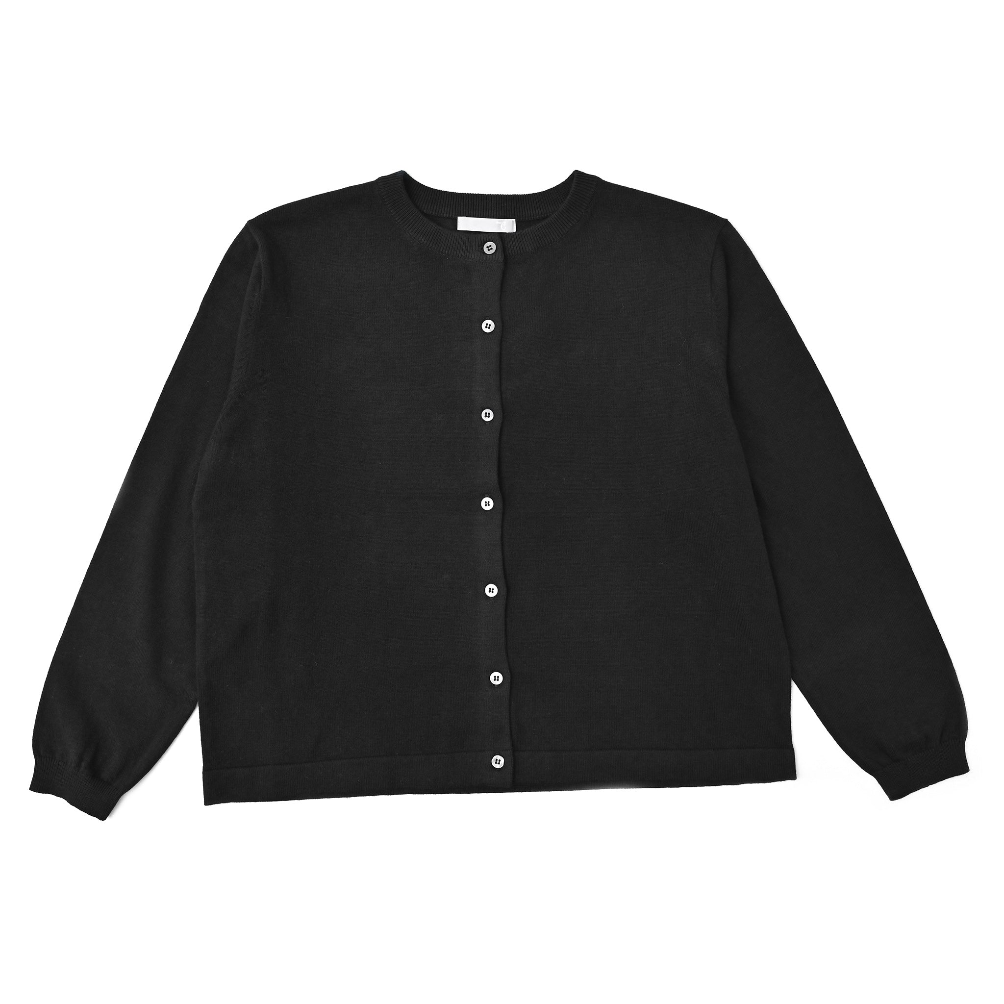 ブラック長袖カーディガン ワンフォークロージング 1111clothing カーディガン メンズ
