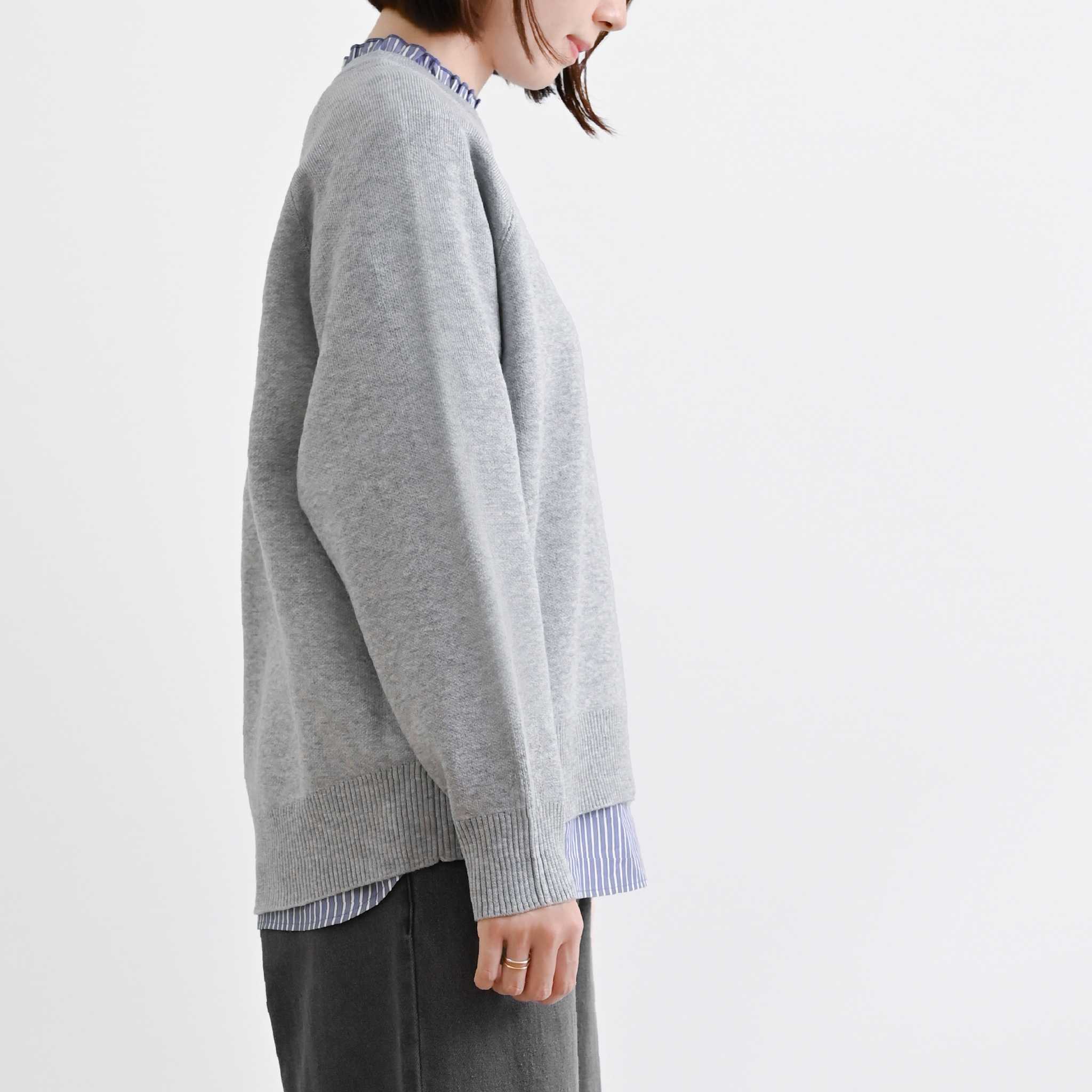 シンプルニットプルオーバー 長袖
