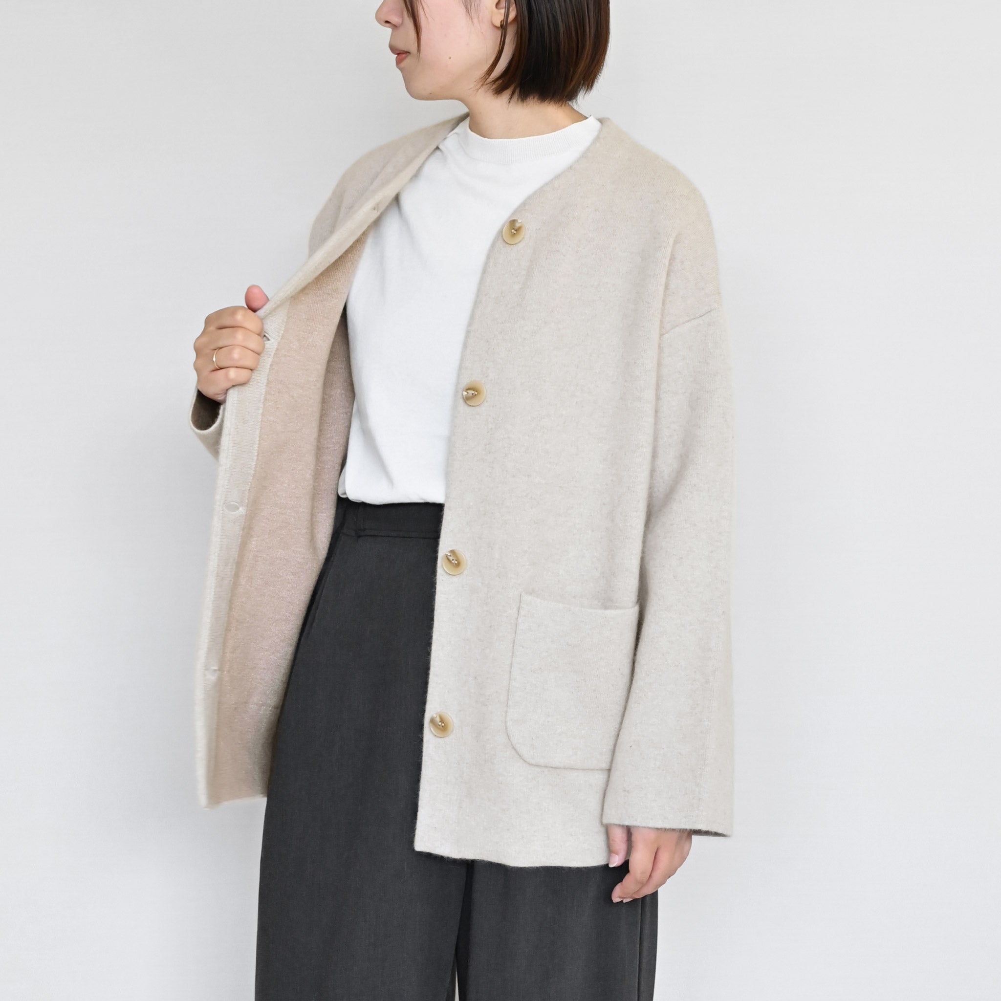 ダブルフェイスニットジャケット 長袖 | deux C(ドゥ・セー)公式