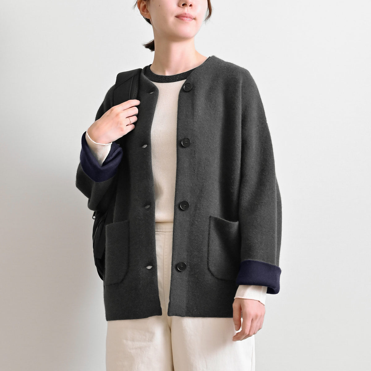 ダブルフェイスニットジャケット 長袖 | deux C(ドゥ・セー)公式