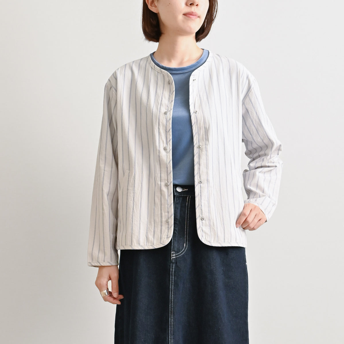 メンワッシャーストライプジャケット 長袖 | deux C(ドゥ・セー)公式