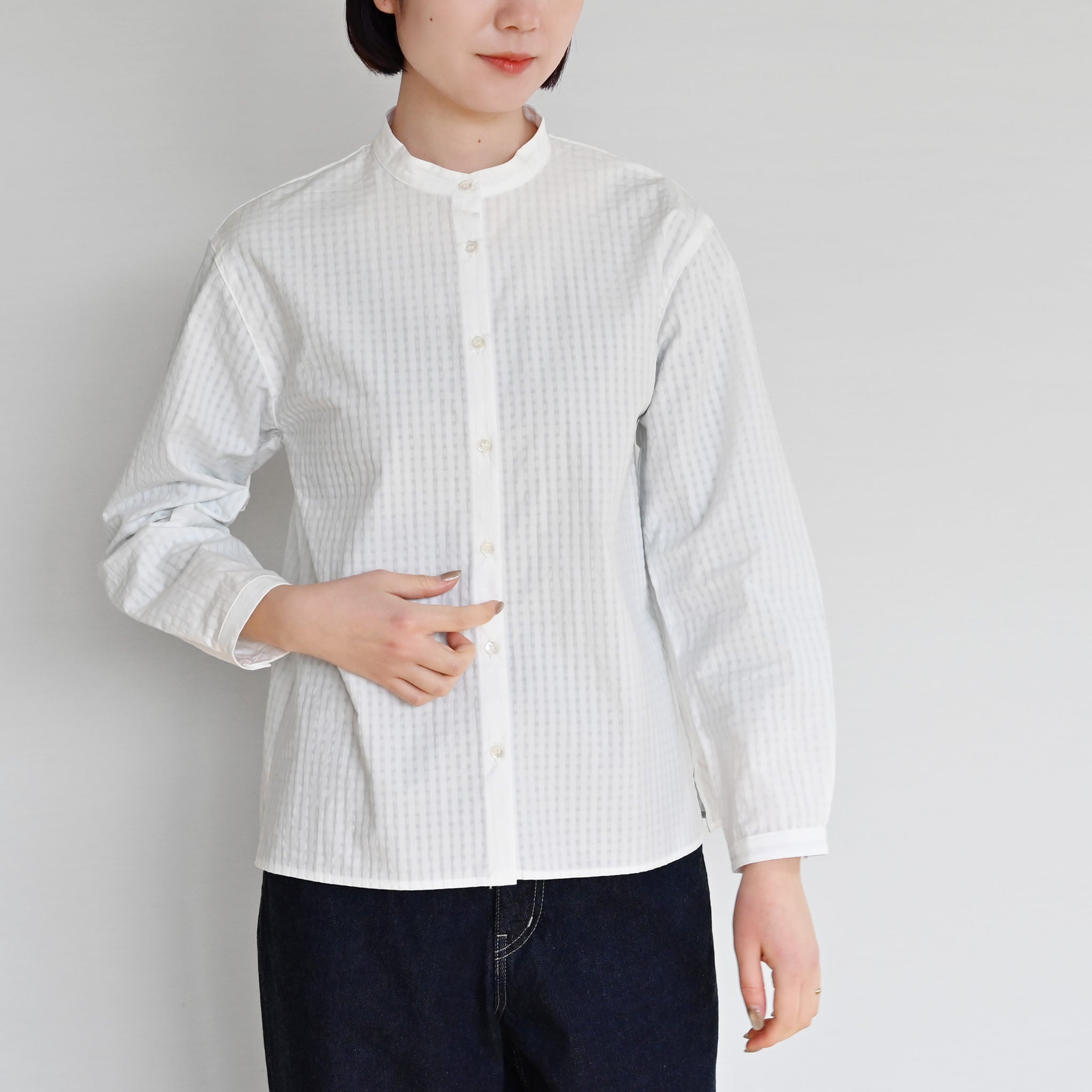新品　ドゥ・セー deux C　ブラウス　綿　コットン　長袖　白　ホワイト ドロストコットンブラウス 長袖 | deux C(ドゥ・セー)公式
