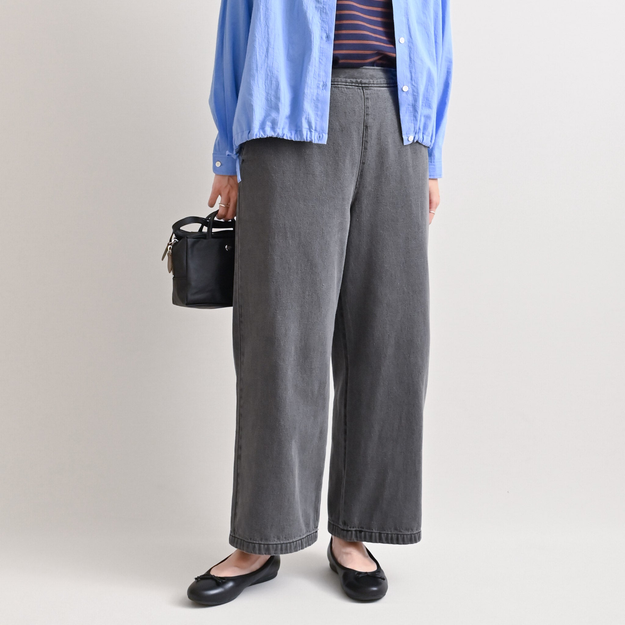 美品 SEVEN TEN デニムライク ベーシックパンツ ダンガリー ニッセン パンツ ボトムス ストレッチ デニムパンツ 選べる