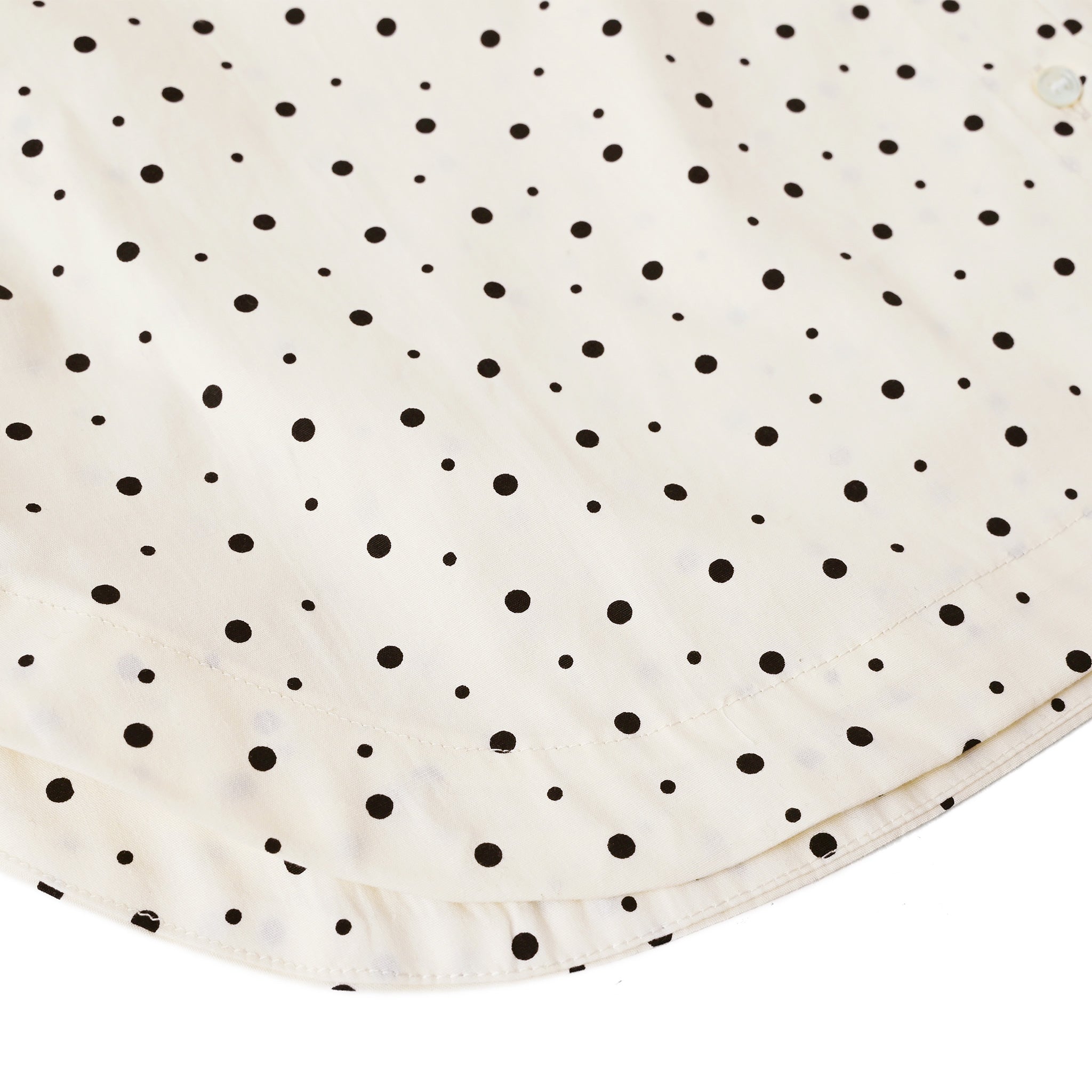 コットンドットブラウス 長袖