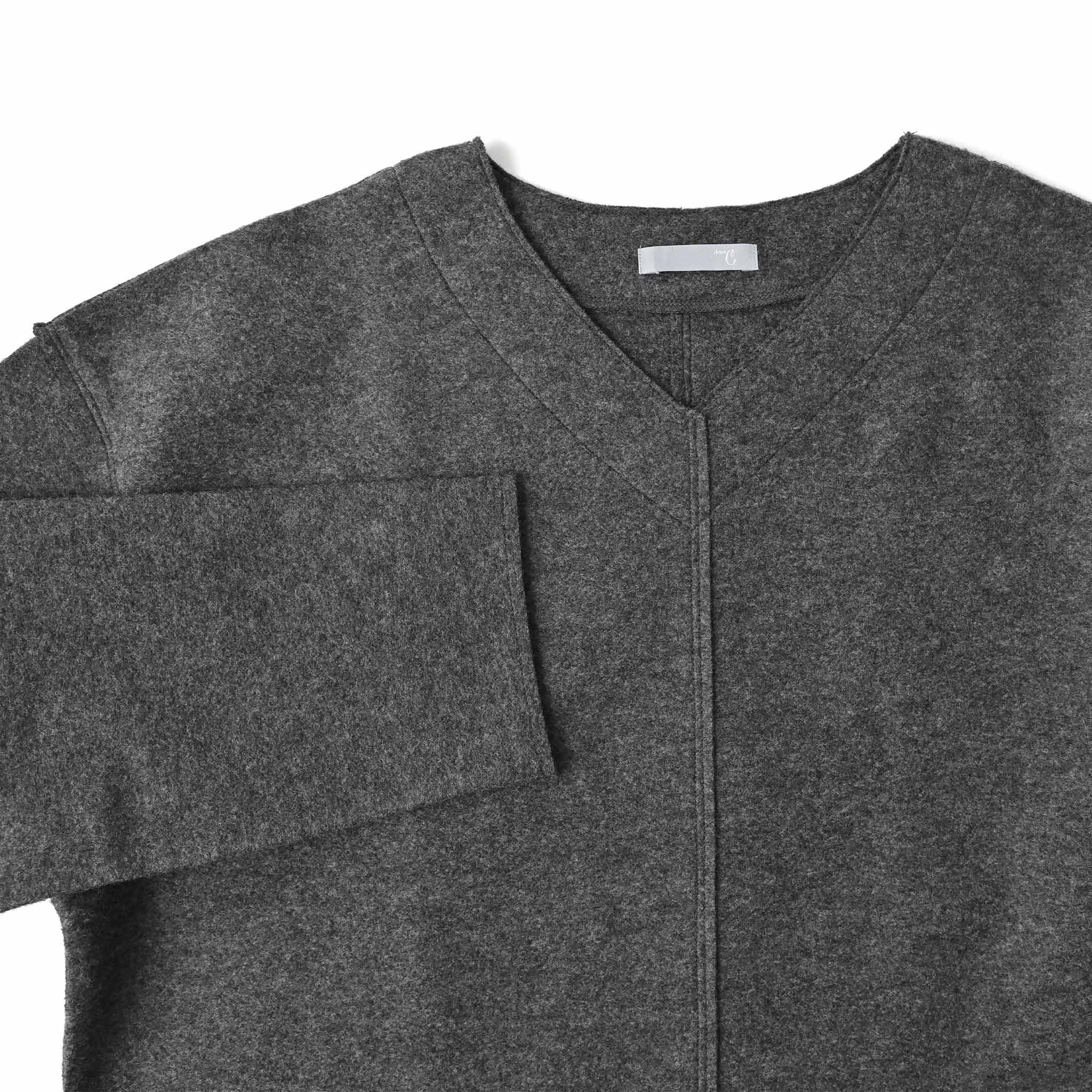 ウールリングカットプルオーバー 長袖