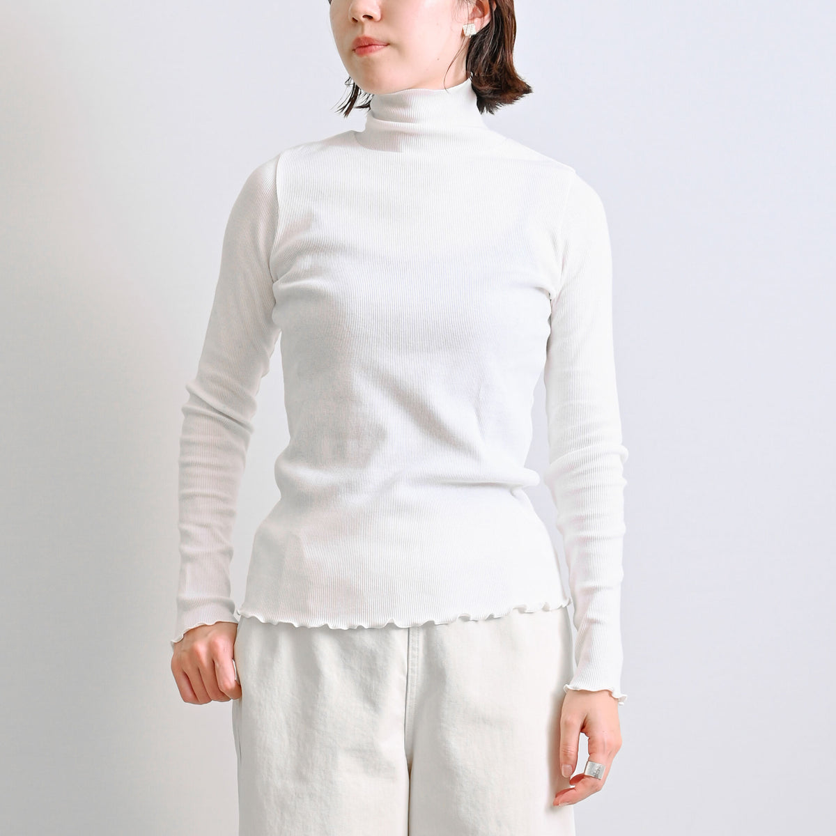 コットンウールテレコタートルネックプルオーバー 長袖 | deux C(ドゥ