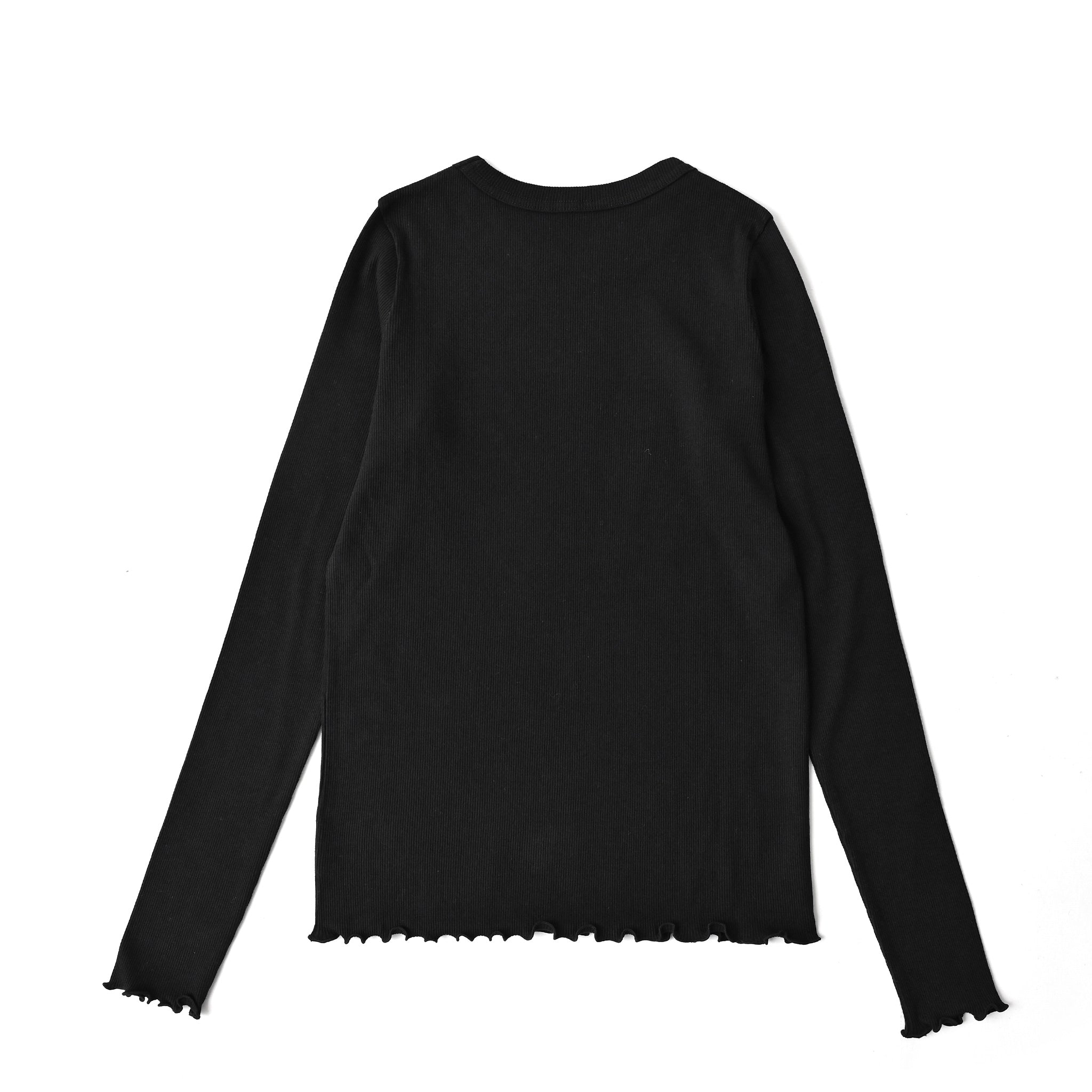 コットンウールテレコクルーネックプルオーバー 長袖