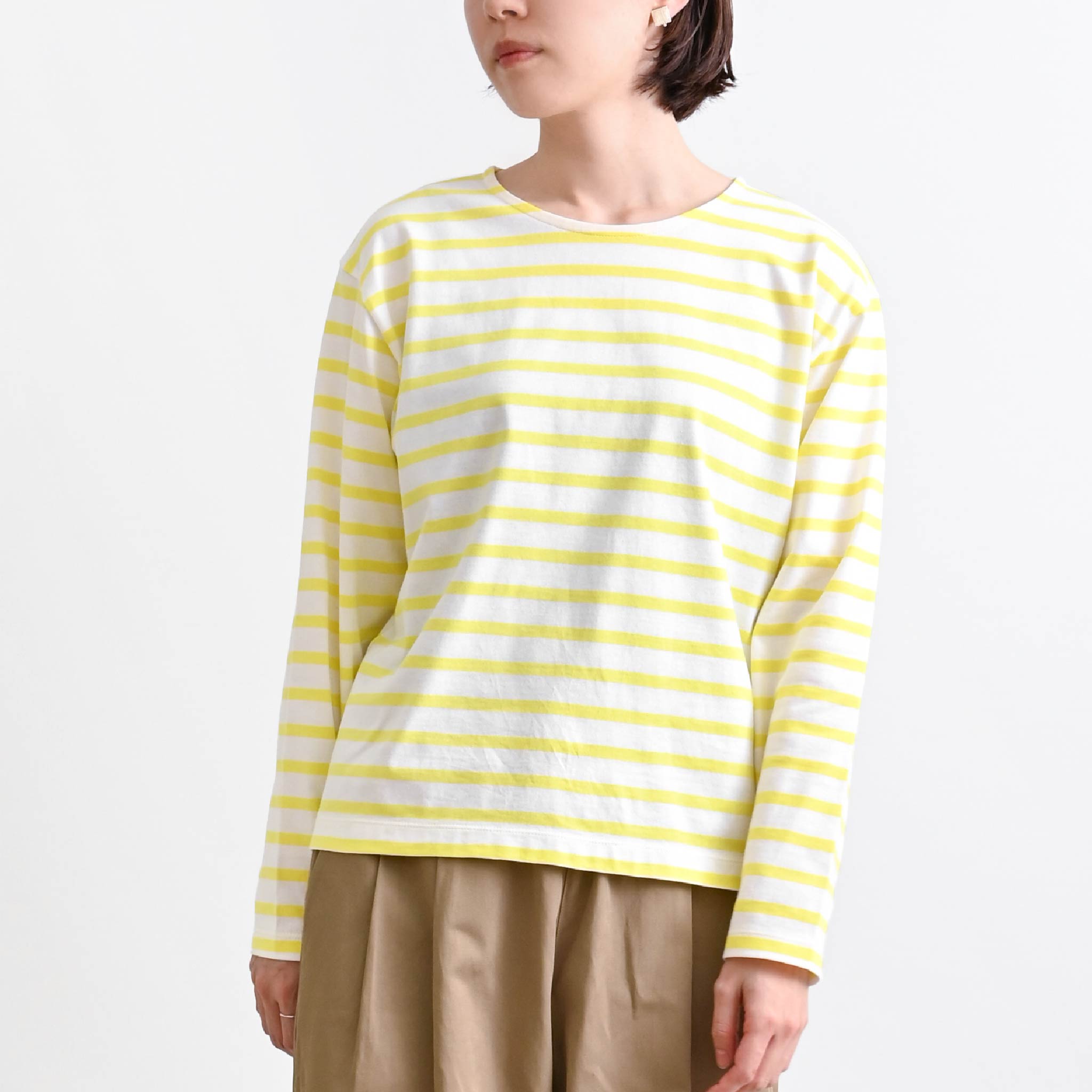 カラーポイントプルオーバー 長袖