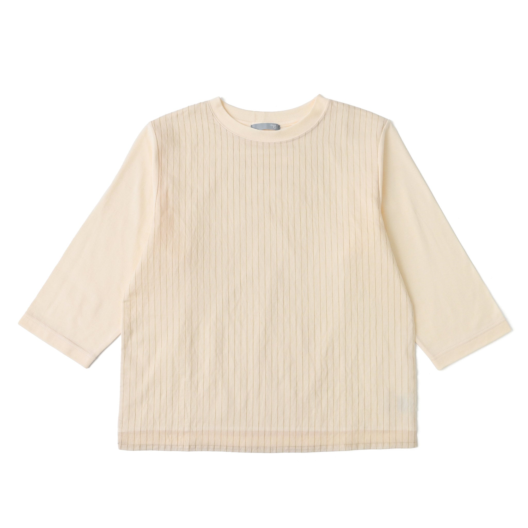 ストライプカットプルオーバー 7分袖