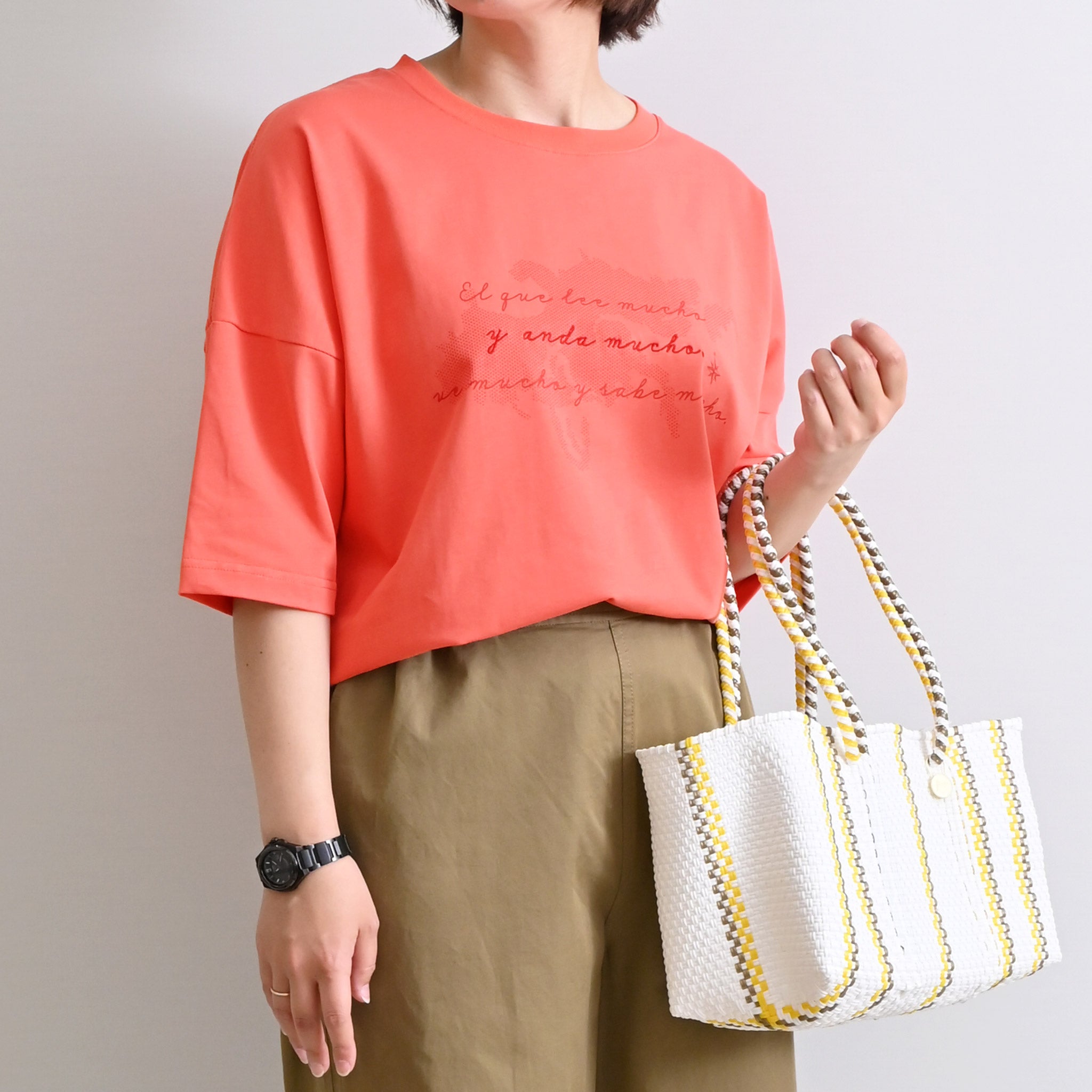 Viajarプルオーバー 6分袖