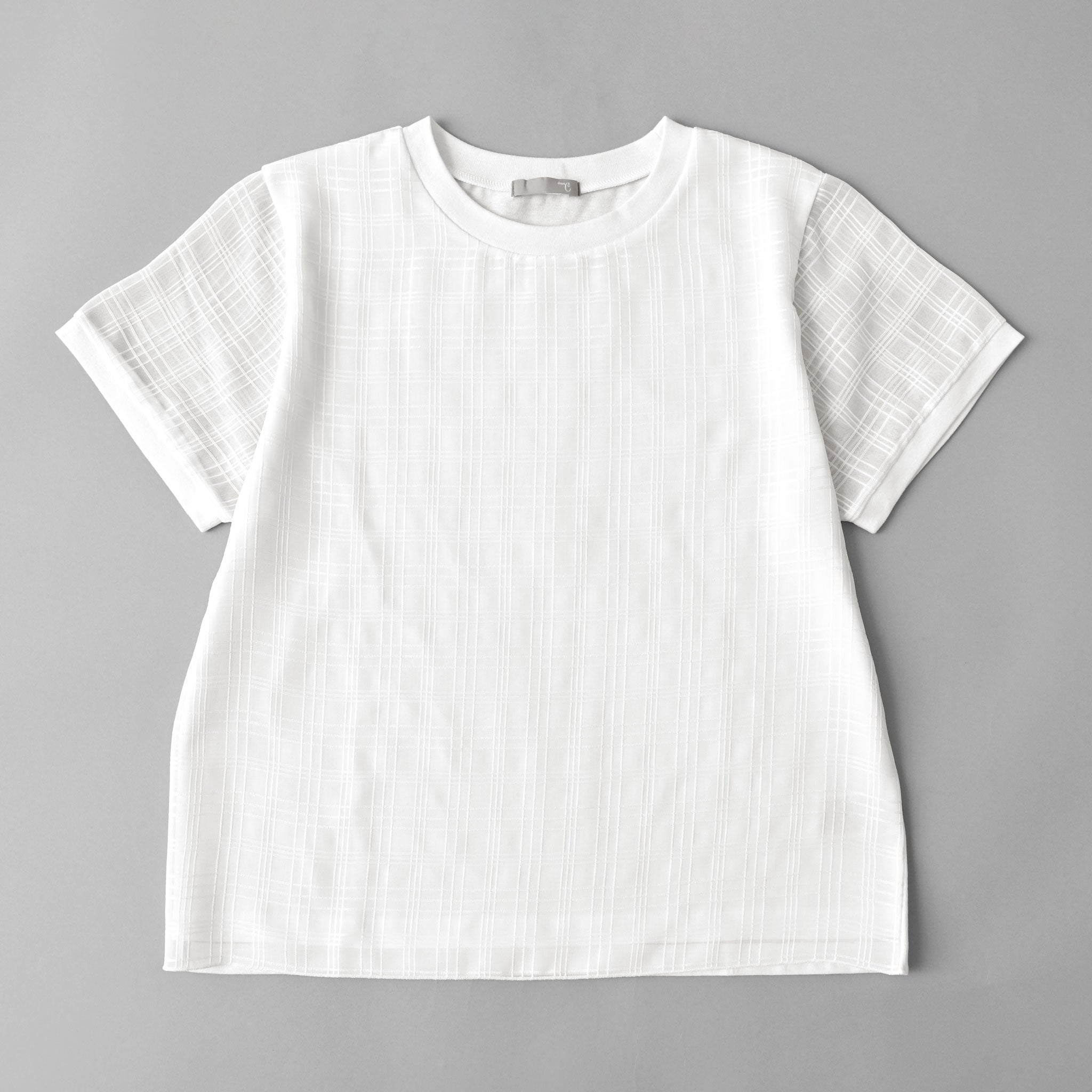 シアーコードチェックプルオーバー 半袖