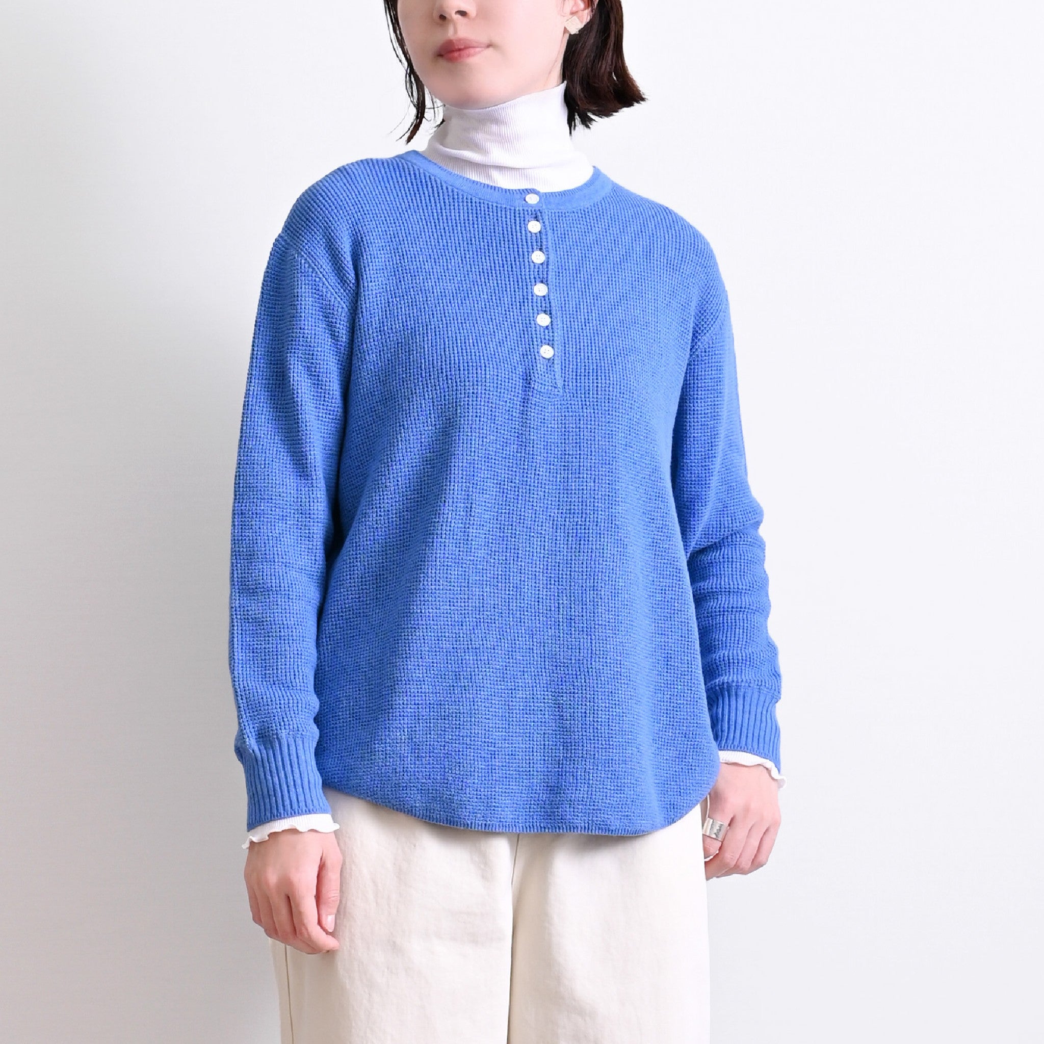 プレーンニットボタンプルオーバー 長袖 | deux C(ドゥ・セー)公式