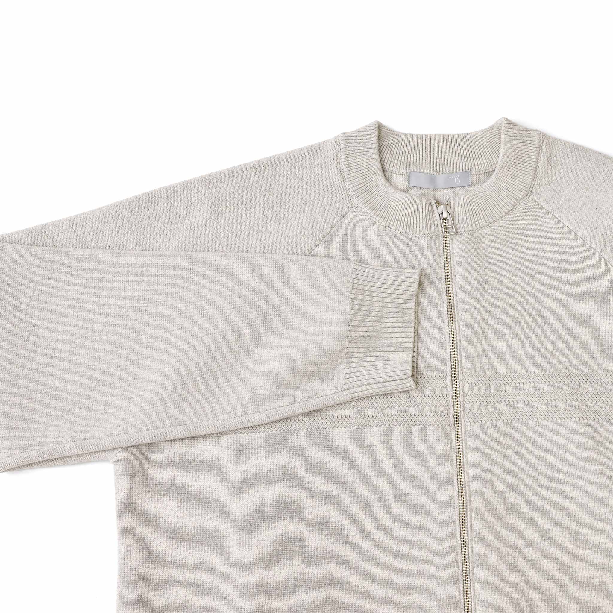 ハーフミラノニットジャケット 長袖