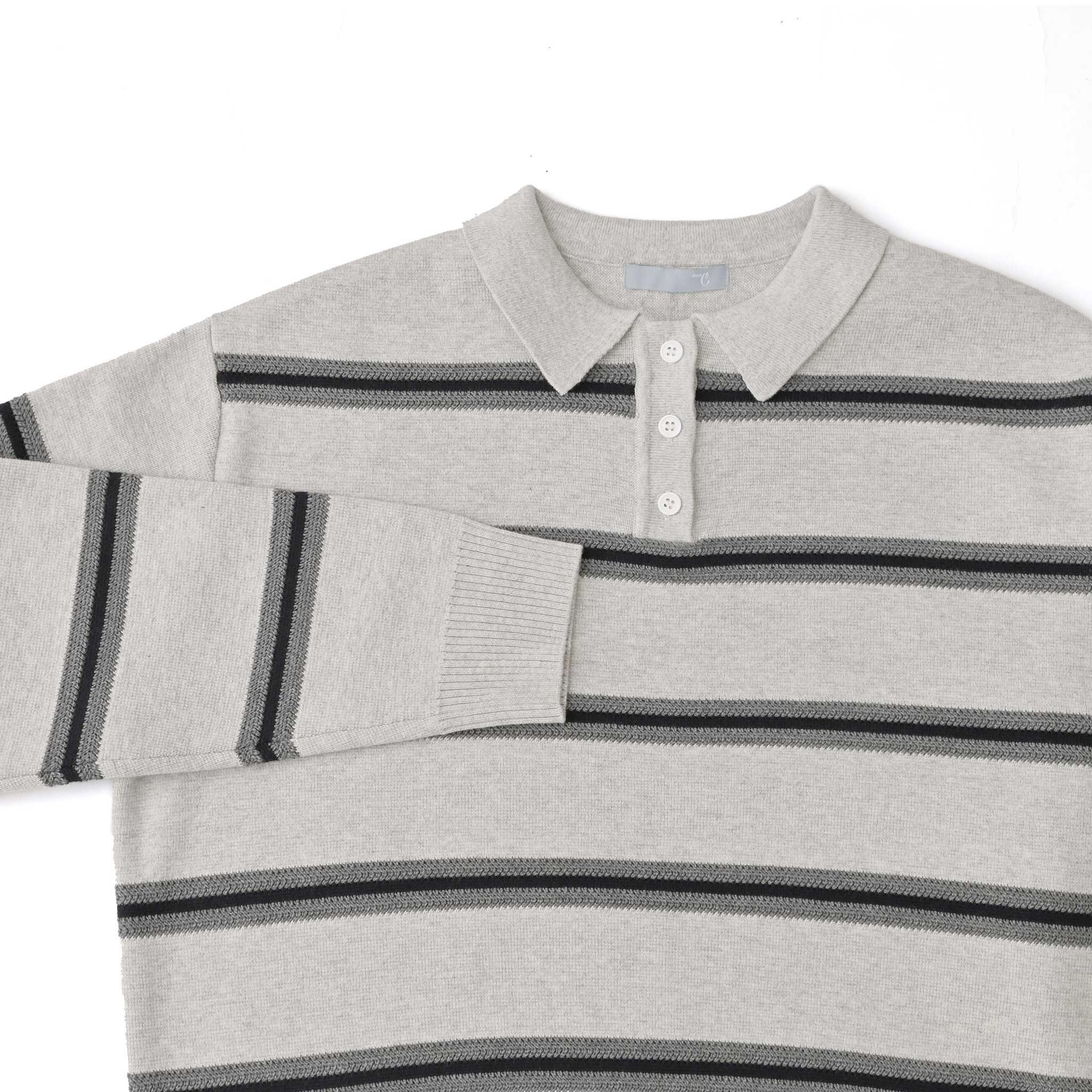 ボーダーニット衿付きプルオーバー 長袖 | deux C(ドゥ・セー)公式