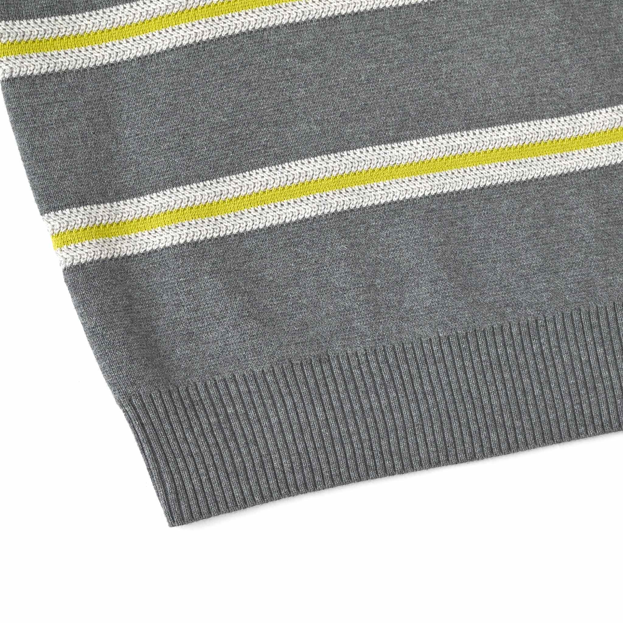 ボーダーニット衿付きプルオーバー 長袖