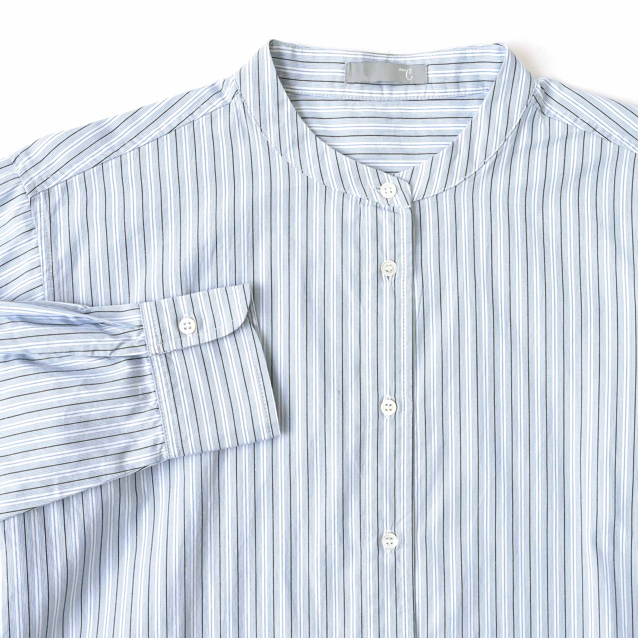 ブルーストライプブラウス 長袖 | deux C(ドゥ・セー)公式オンラインストア