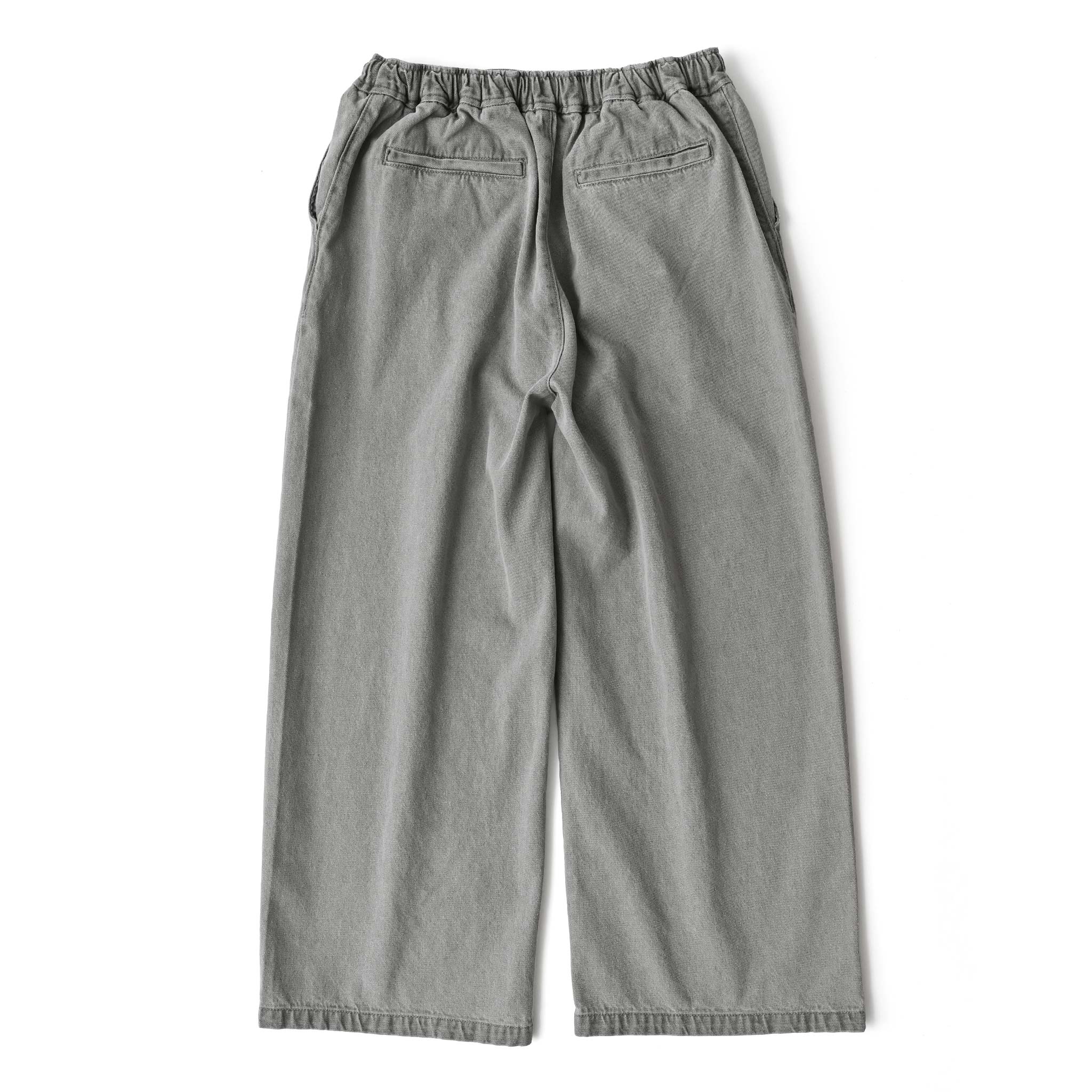 ウォッシュデニムセミワイドパンツ