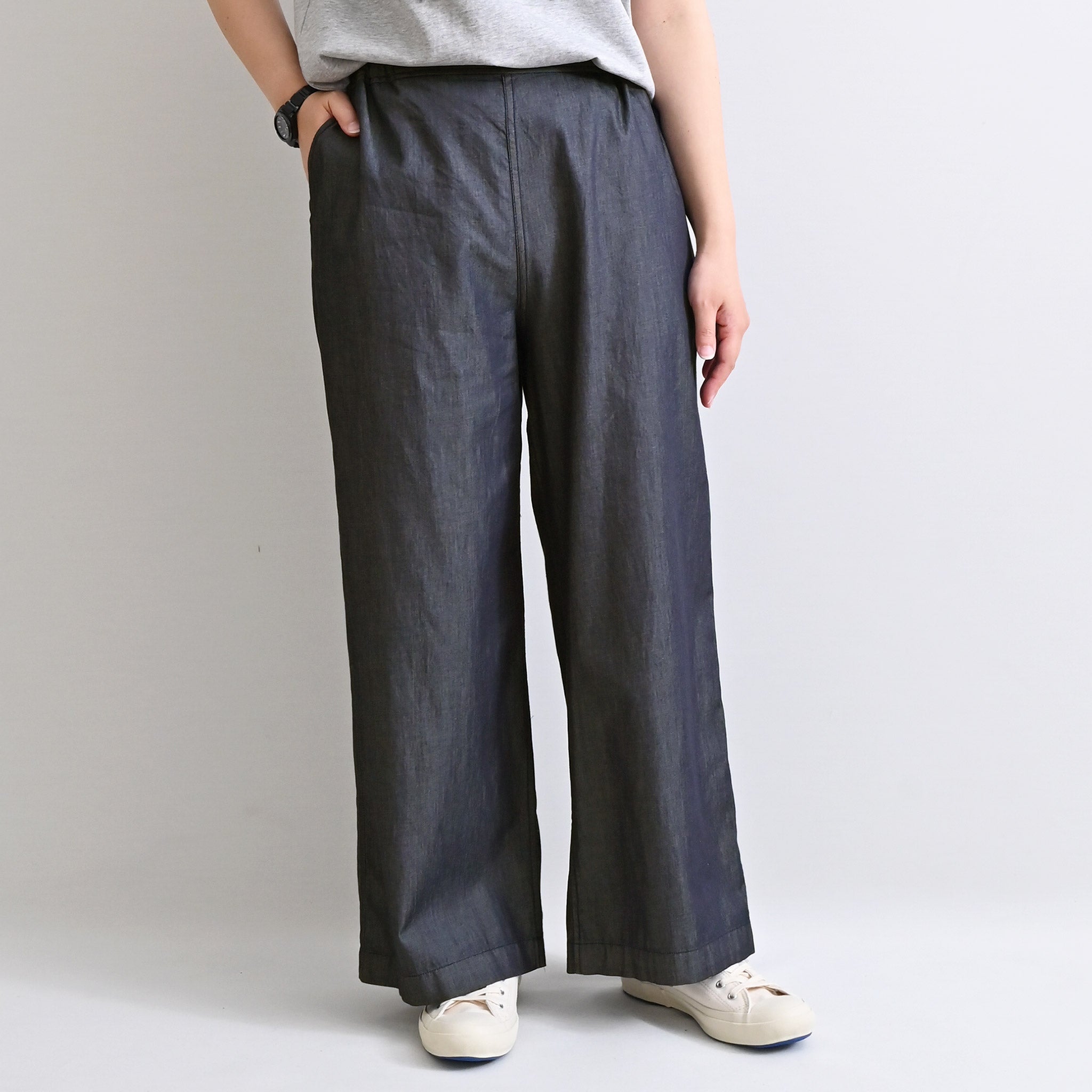 ライトオンスデニム セミワイドパンツ