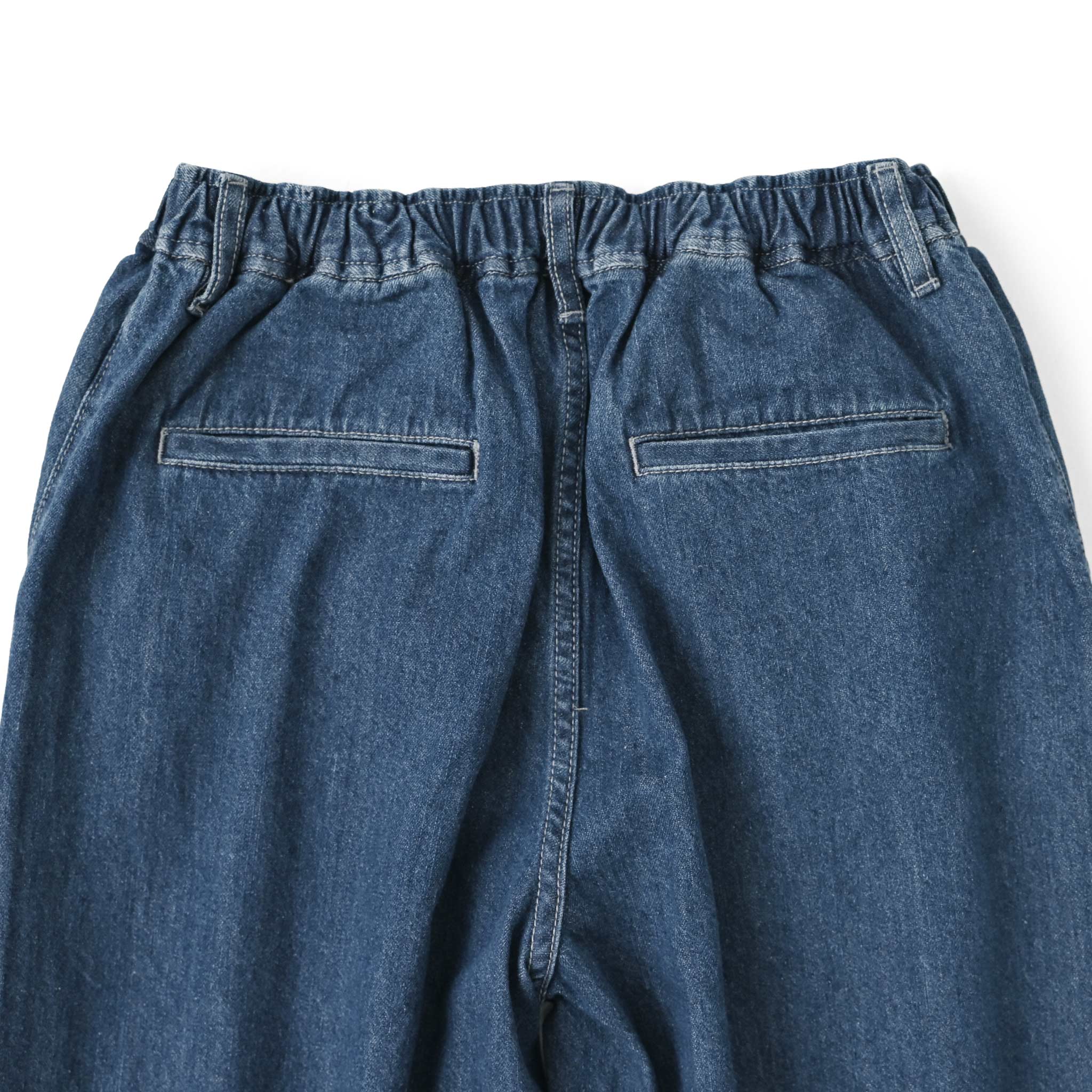 ウォッシュデニム セミワイドパンツ