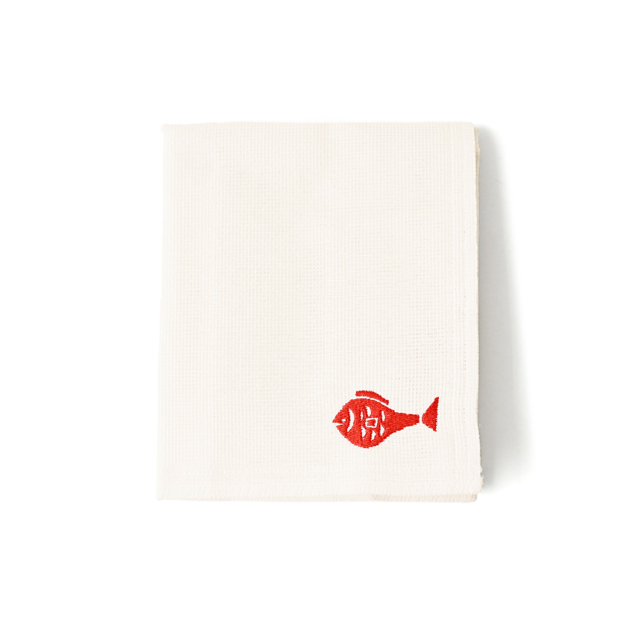 布巾[かやフキン] 刺繍鯛