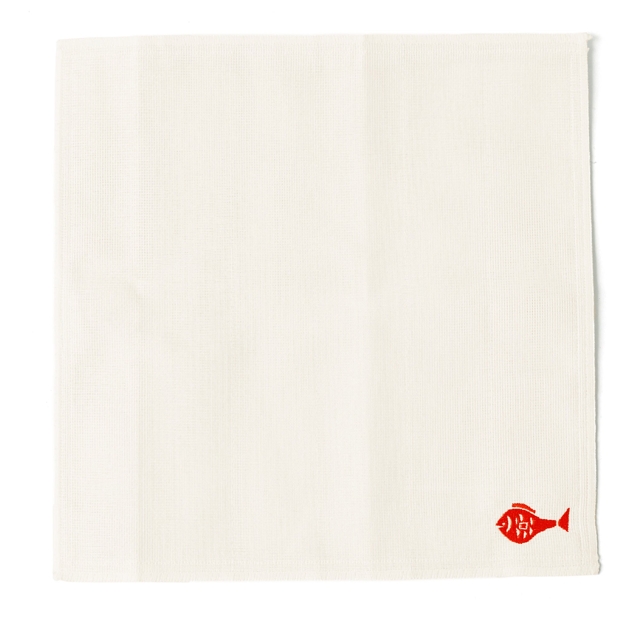 布巾[かやフキン] 刺繍鯛