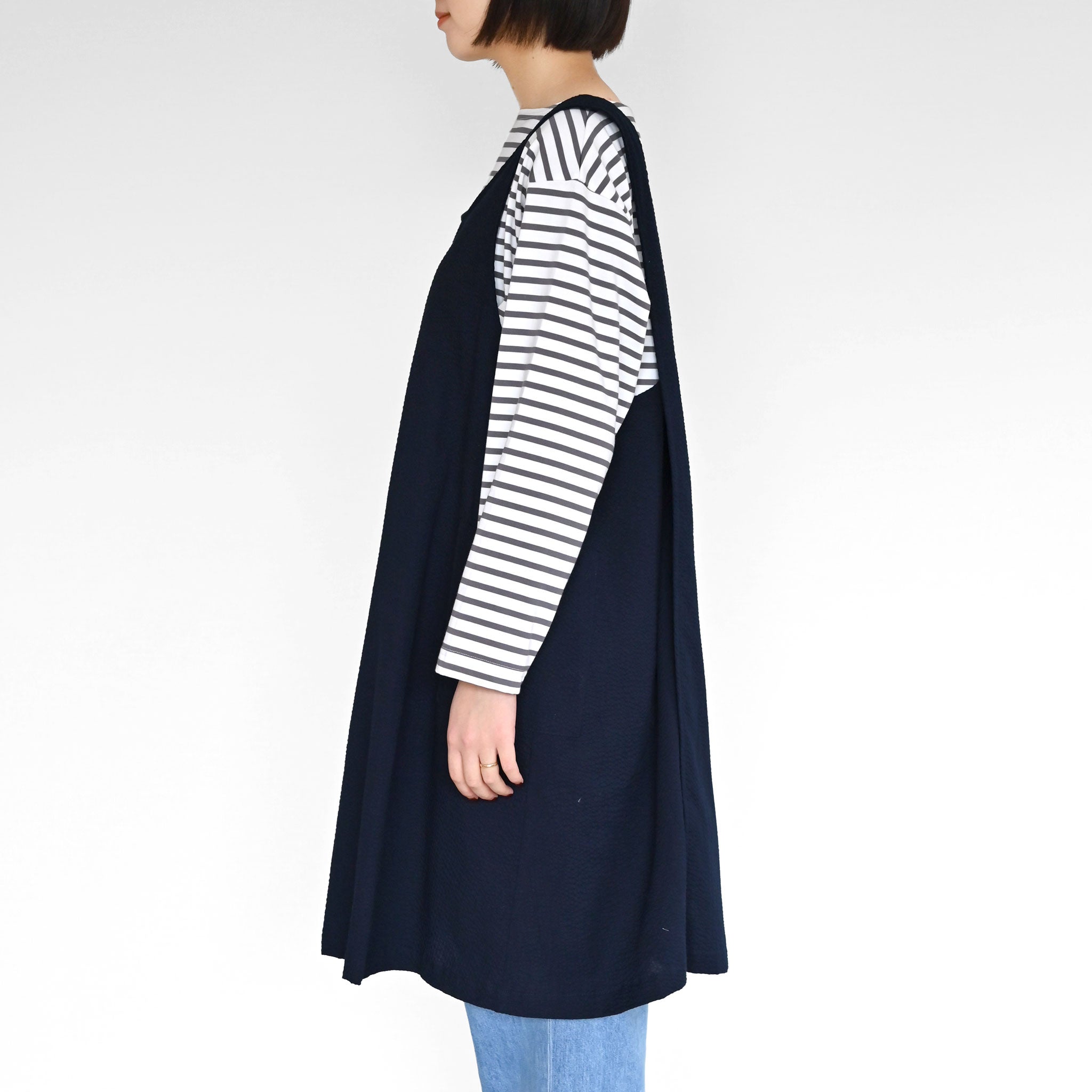 ドレスエプロン[プレーンサッカー]