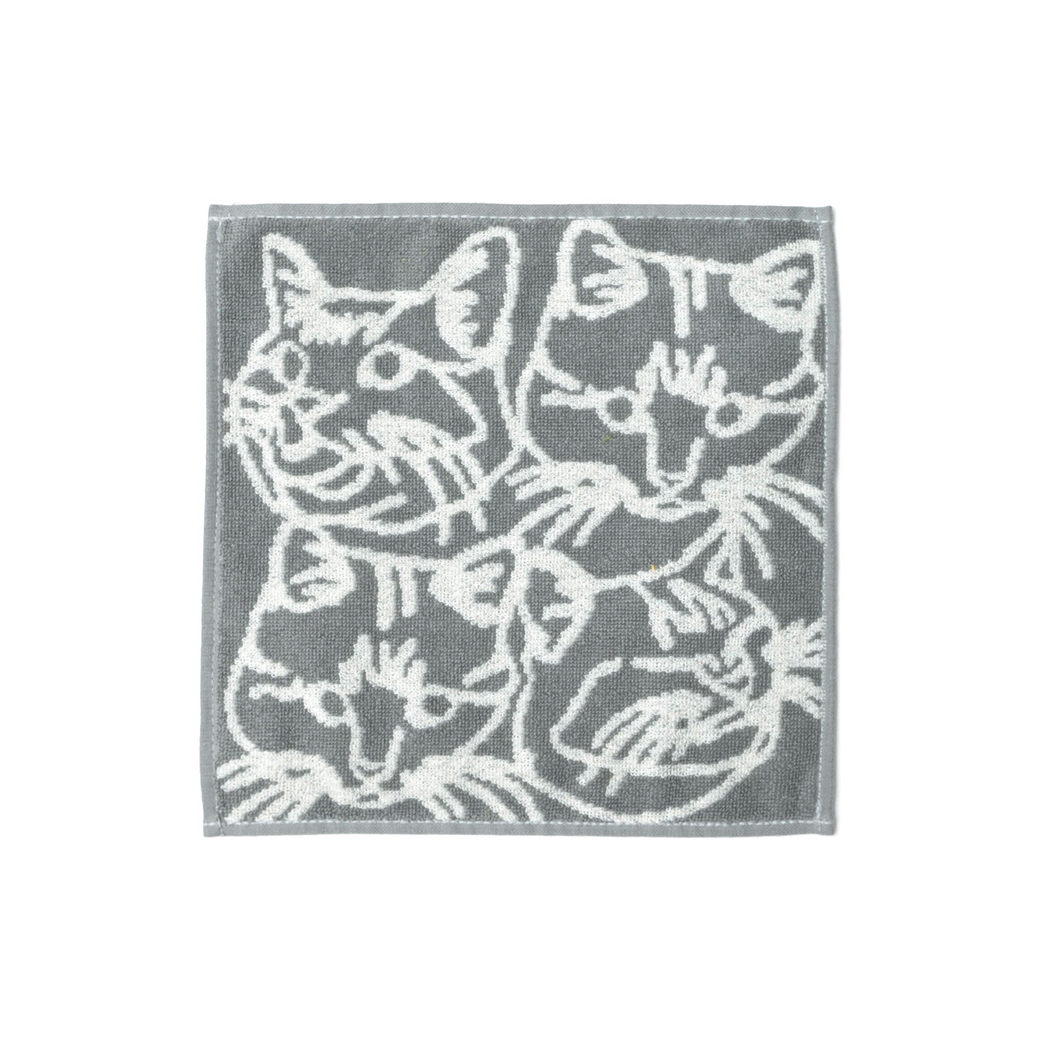 タオルハンカチ[シンプルパイル] ネコ