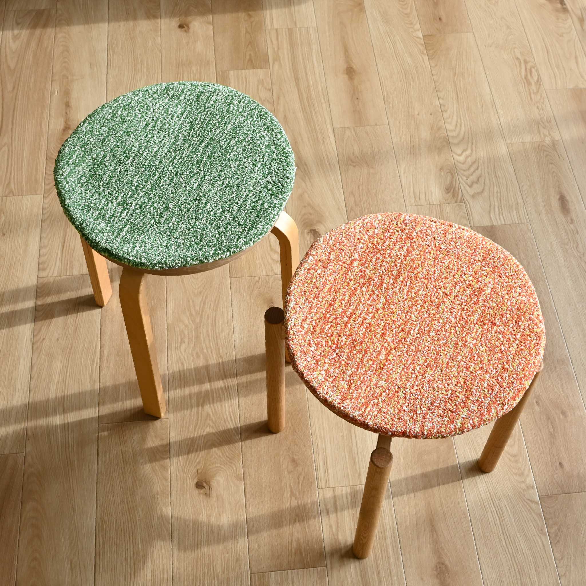 丸チェアパッド[タフト] ミックス