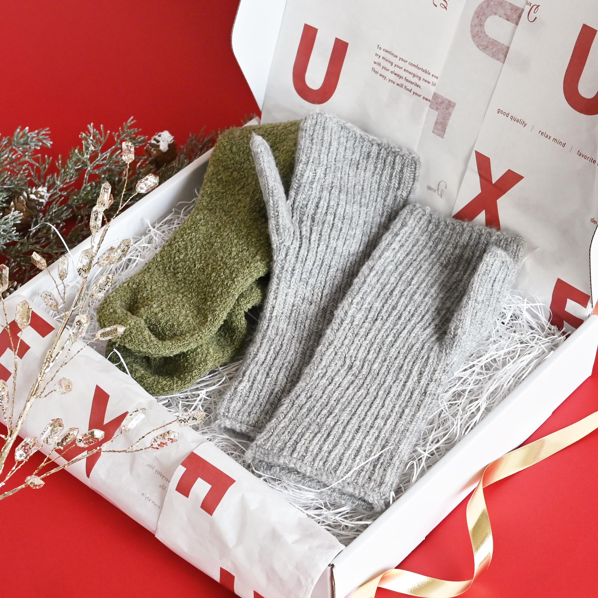 ラメニット アームウォーマー