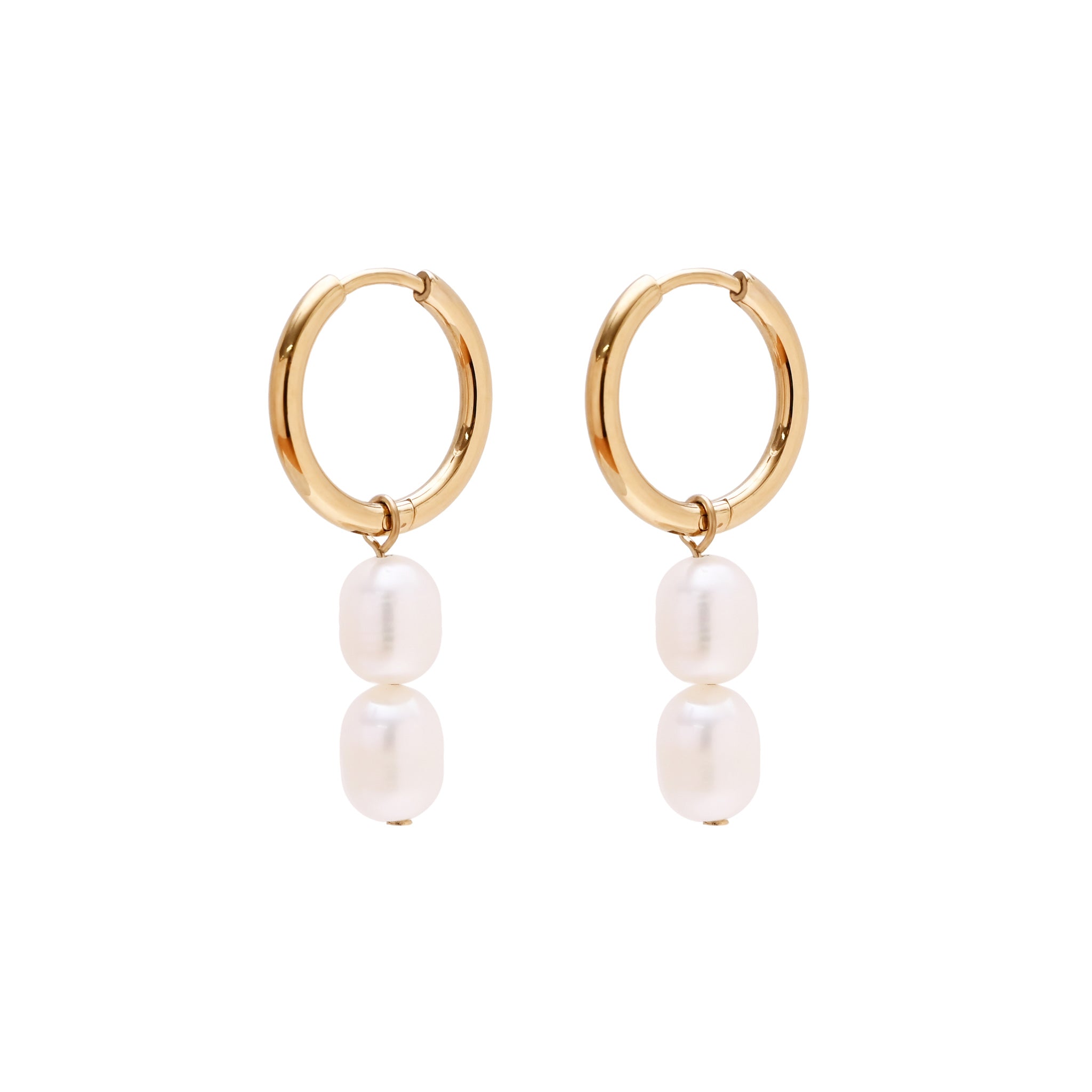 淡水パールステンレスピアス KE25 BD