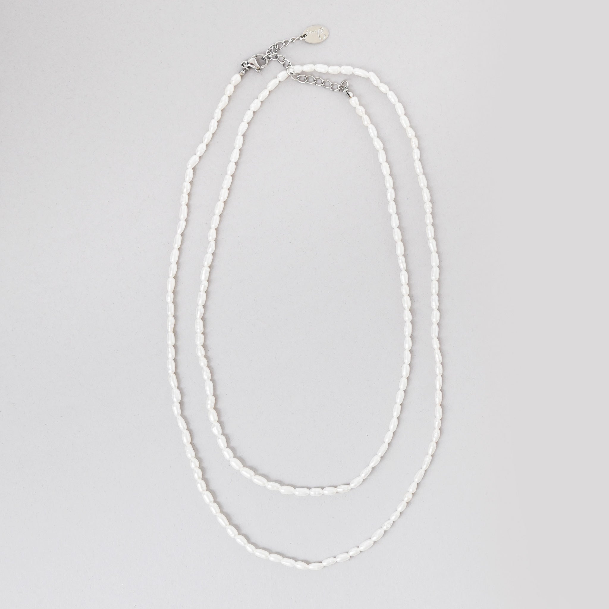 淡水パールステンレスロングネックレスKE25 BF (80cm)