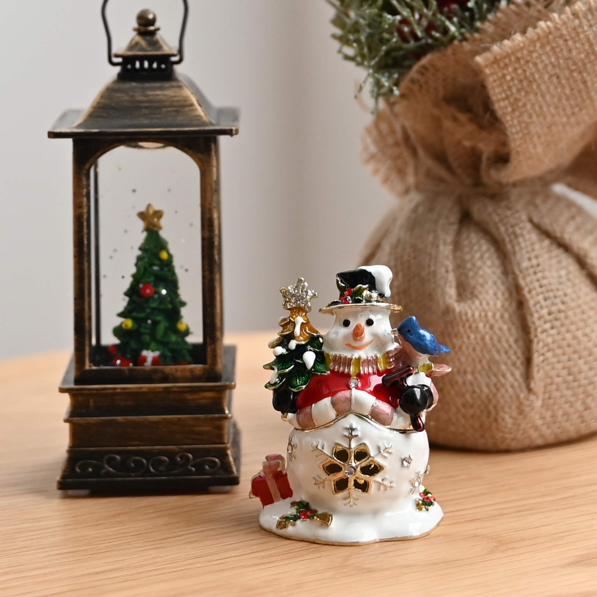 シーズークリスマスツリー置物 クリスマスの森 【セット】クリスマスツリー 4段 と 星のトップ