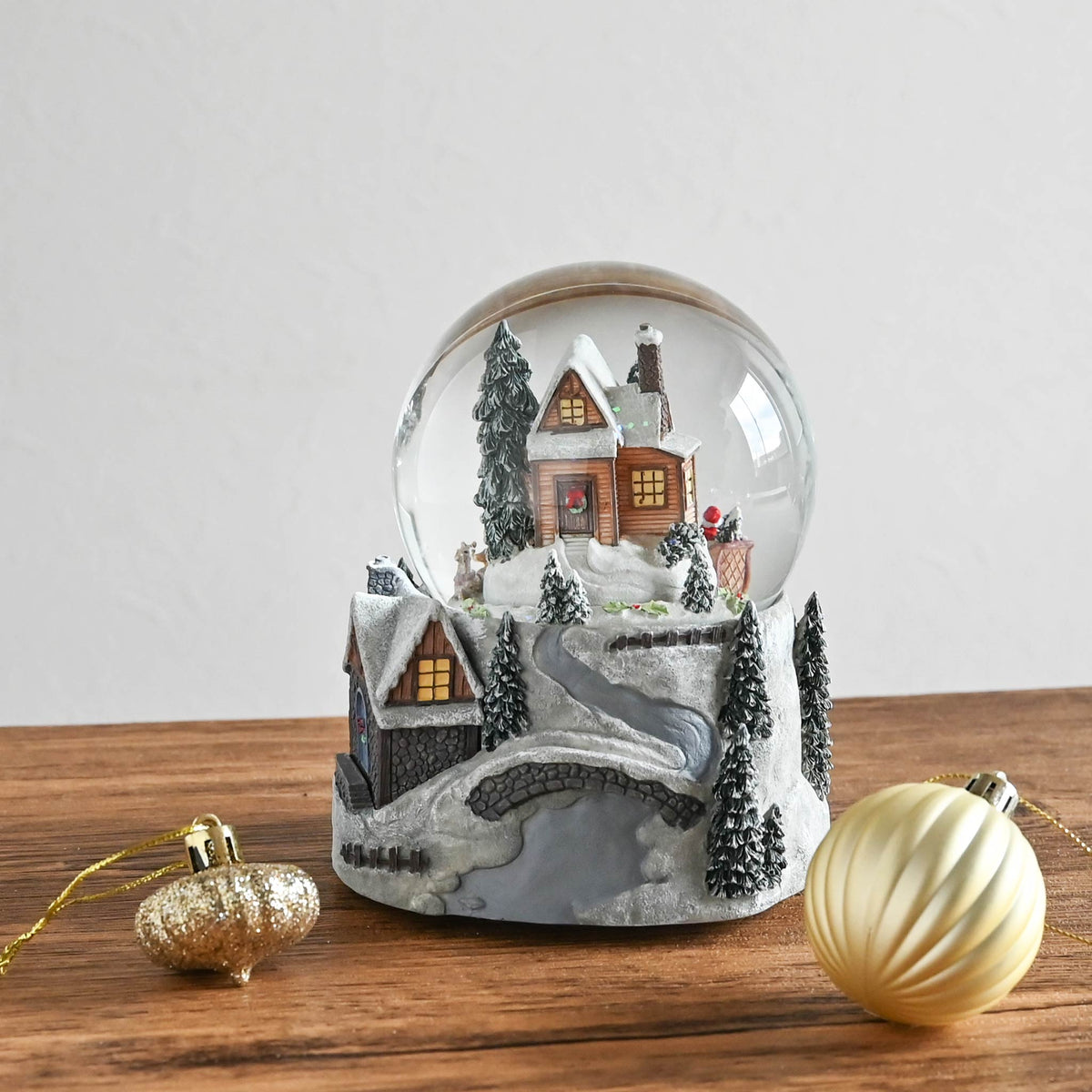 オルゴール付きスノードーム[ルミナス ] ハウス | deux C(ドゥ・セー
