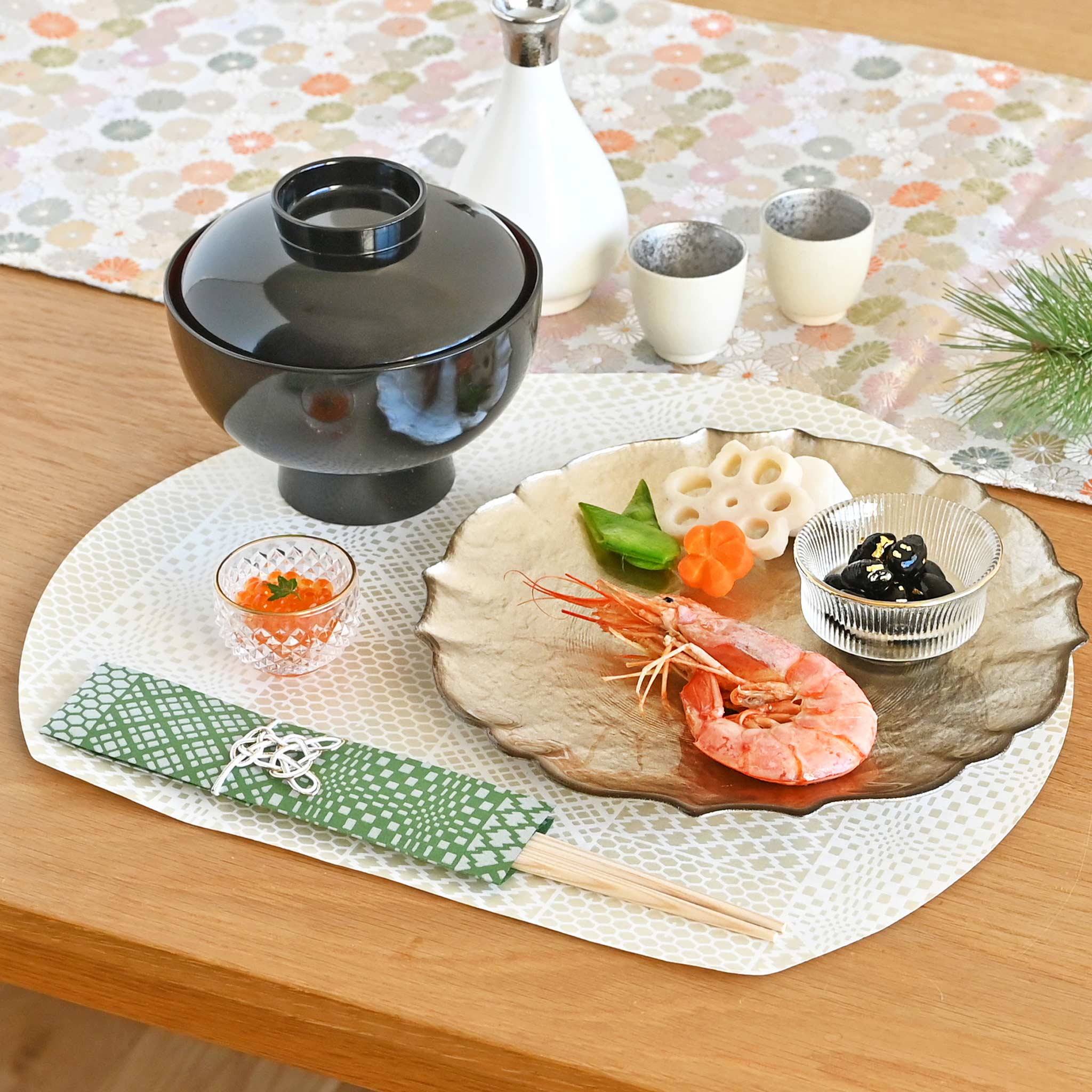 半円ランチョンマット[おもてなし] 3枚セット