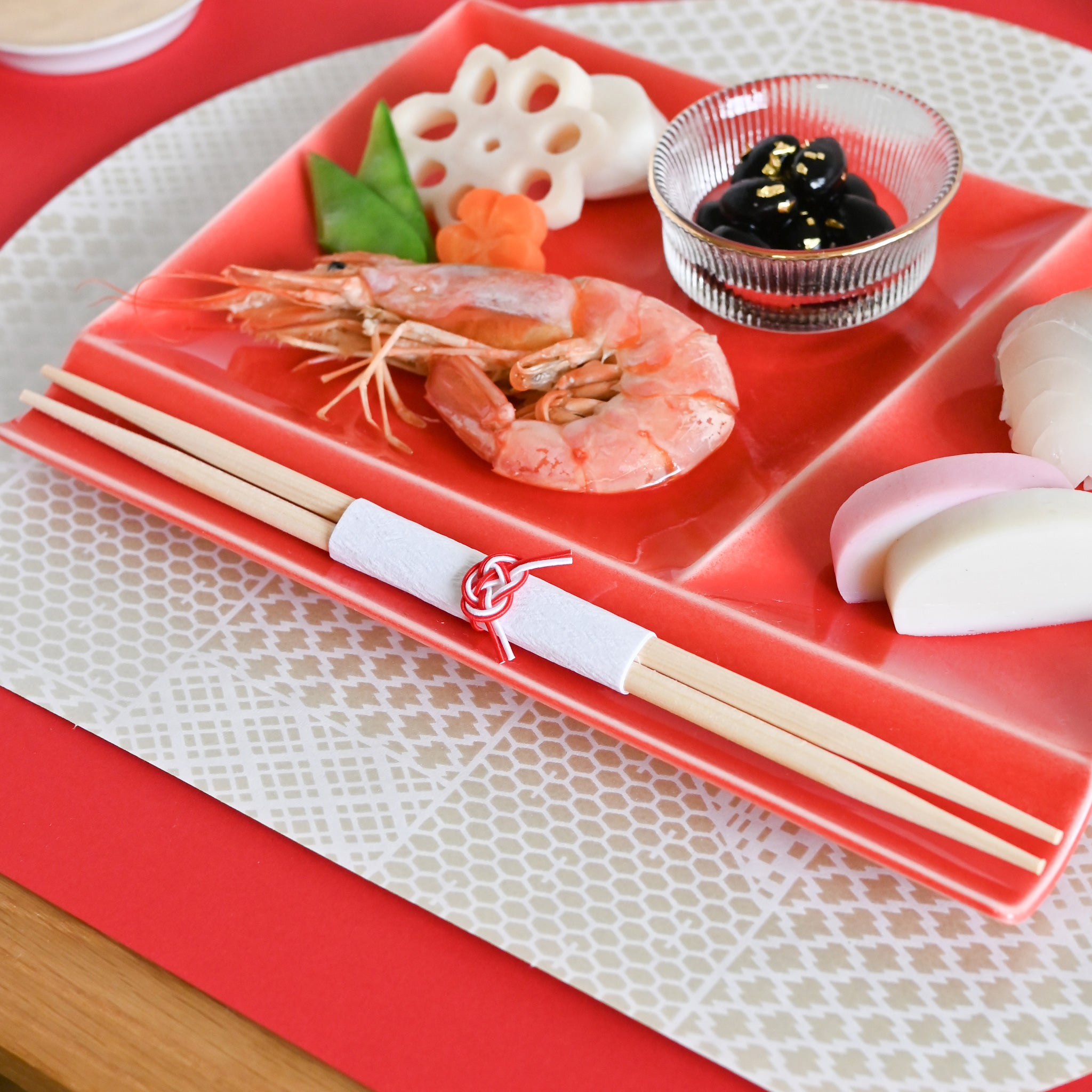 箸帯水引き結飾り[おもてなし] 5膳セット