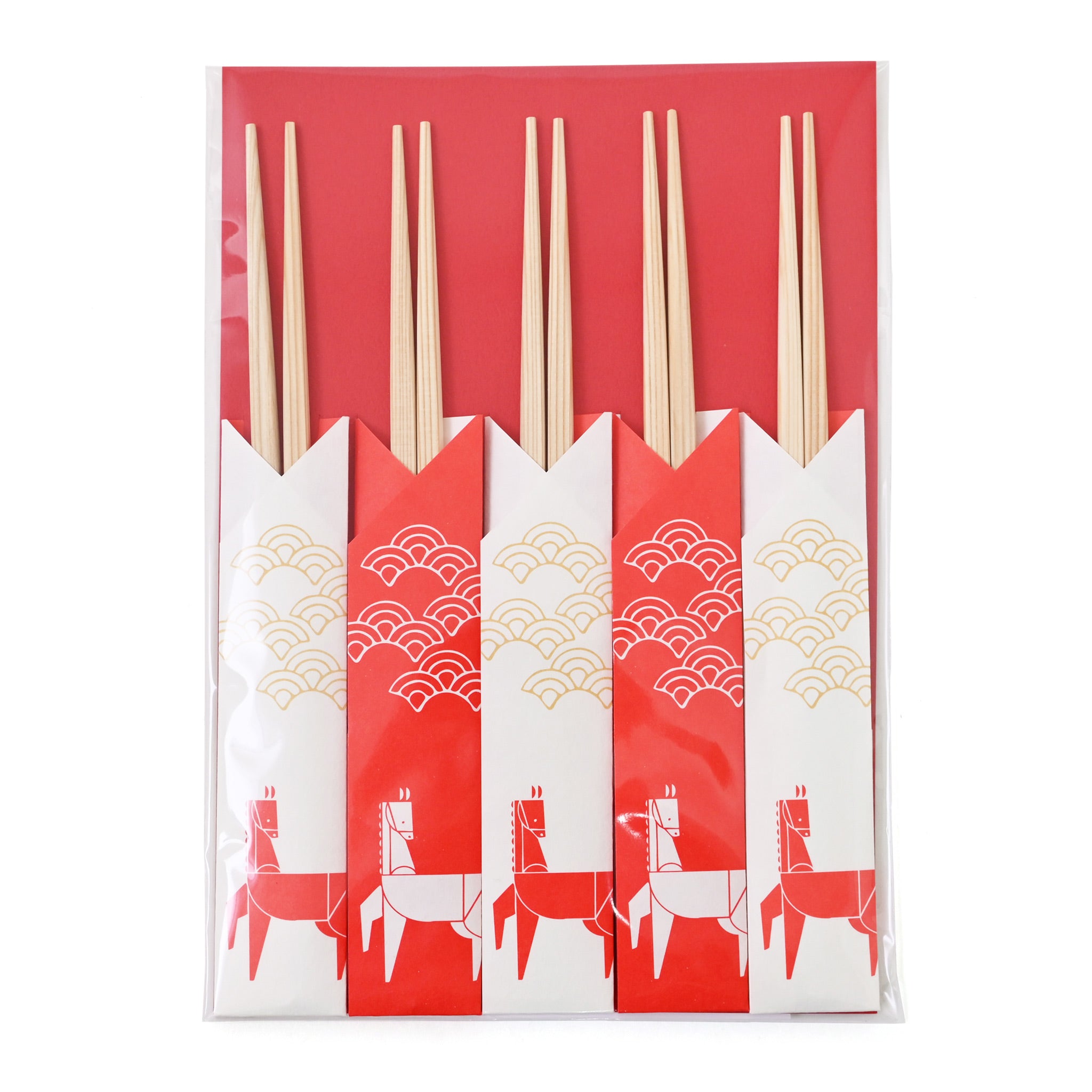 祝箸[おもてなし] 5膳セット ふりむき午