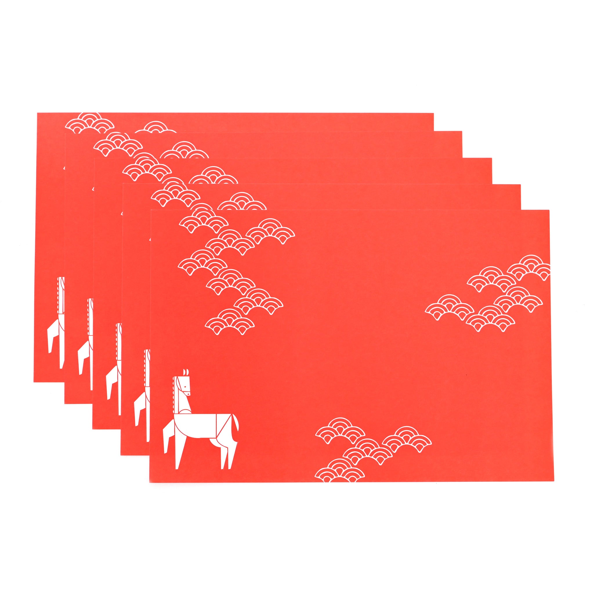 ランチョンマット[おもてなし] 5枚セット ふりむき午