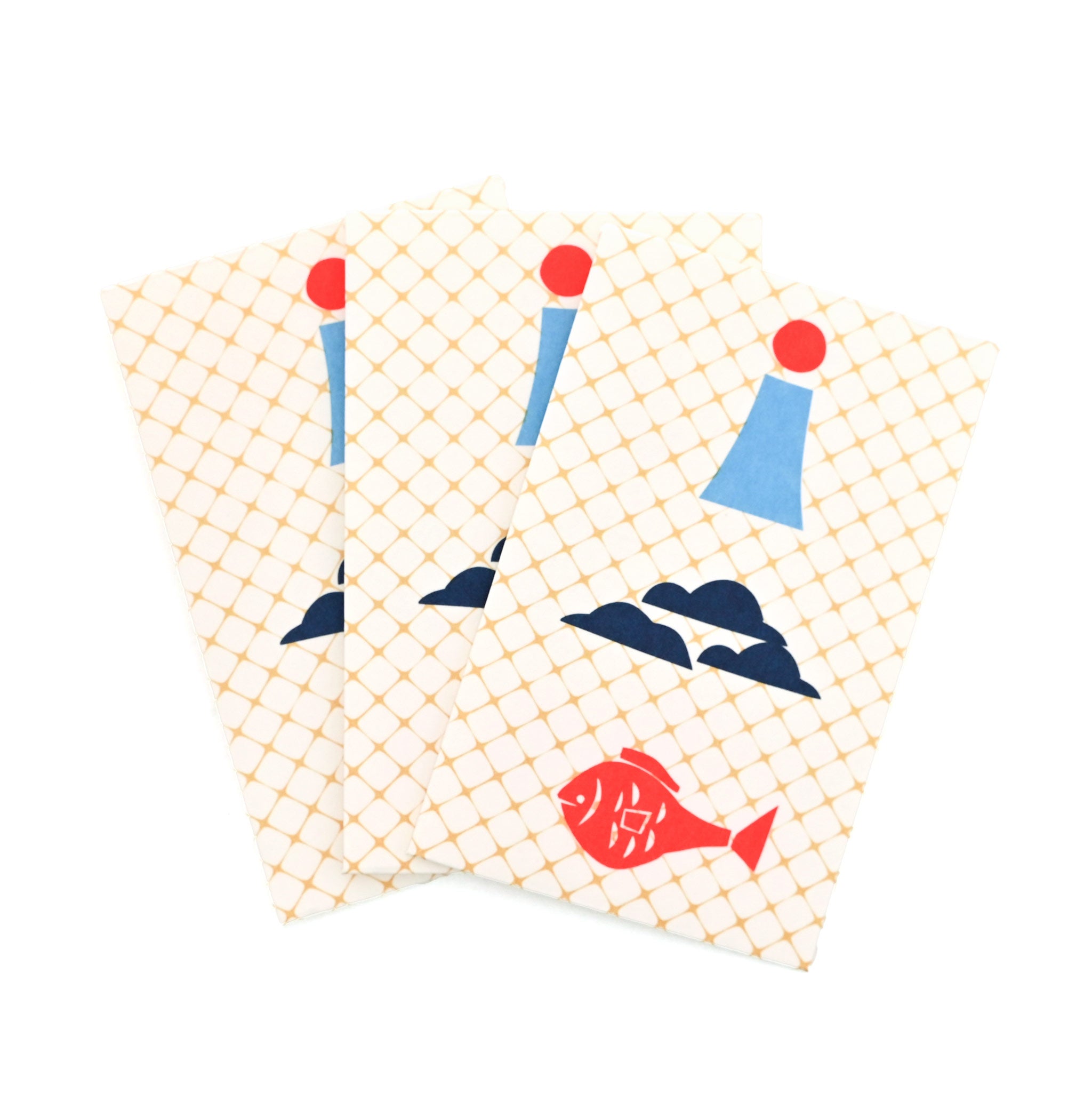 ポチ袋[おもてなし] 3枚セット めでたならび