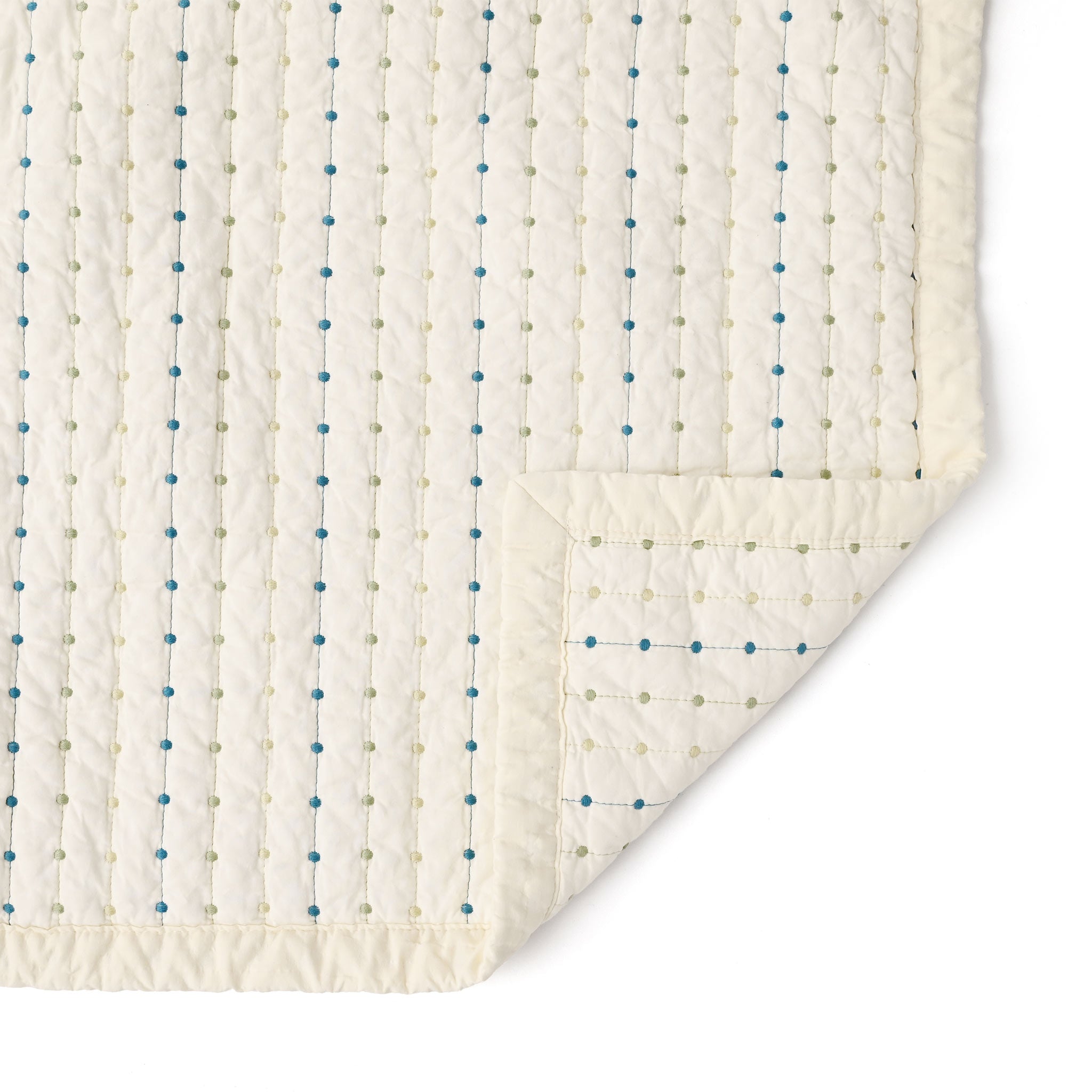 クッションカバー[ドットステッチキルト] M (45×45cm)