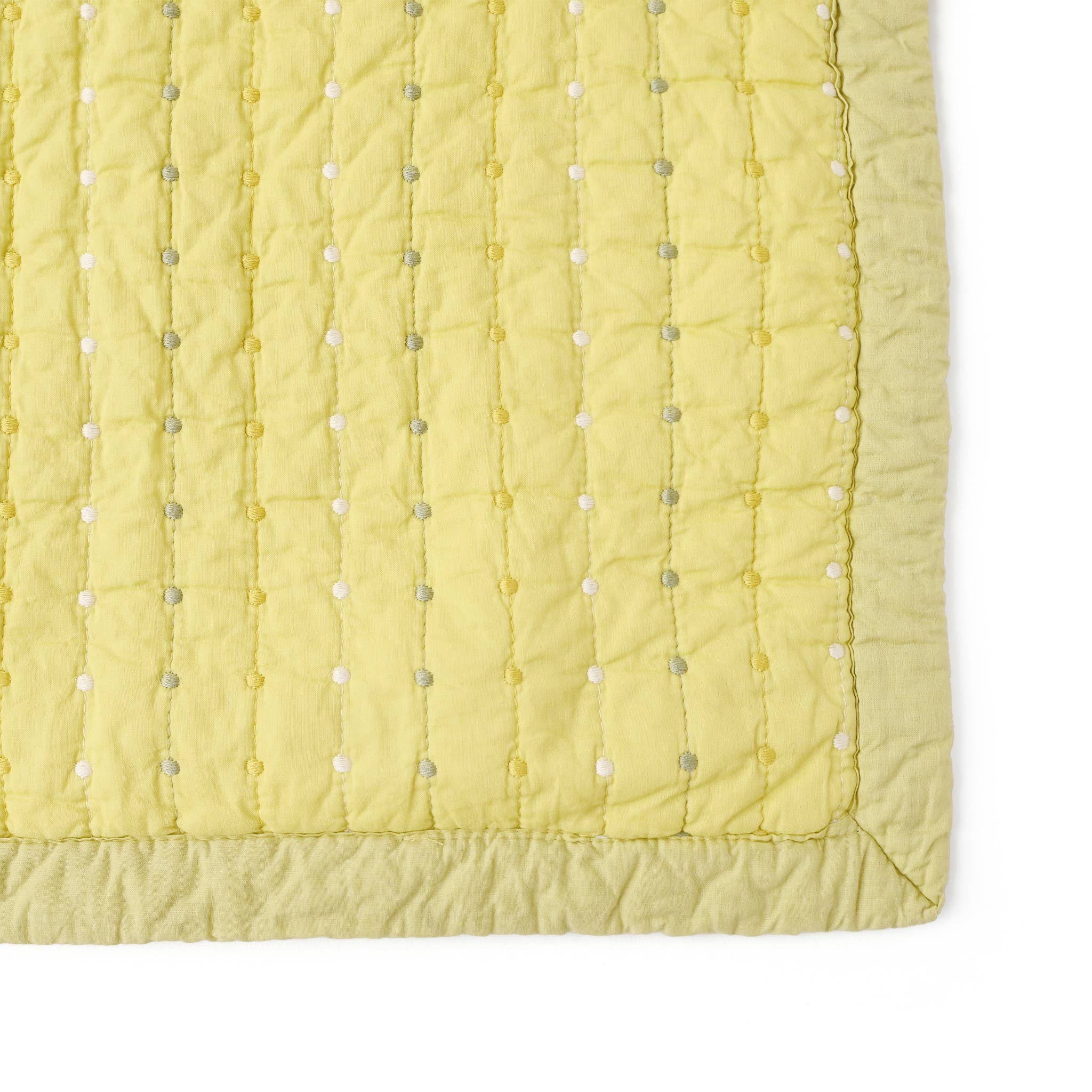 オブロンクッションカバー[ドットステッチキルト]