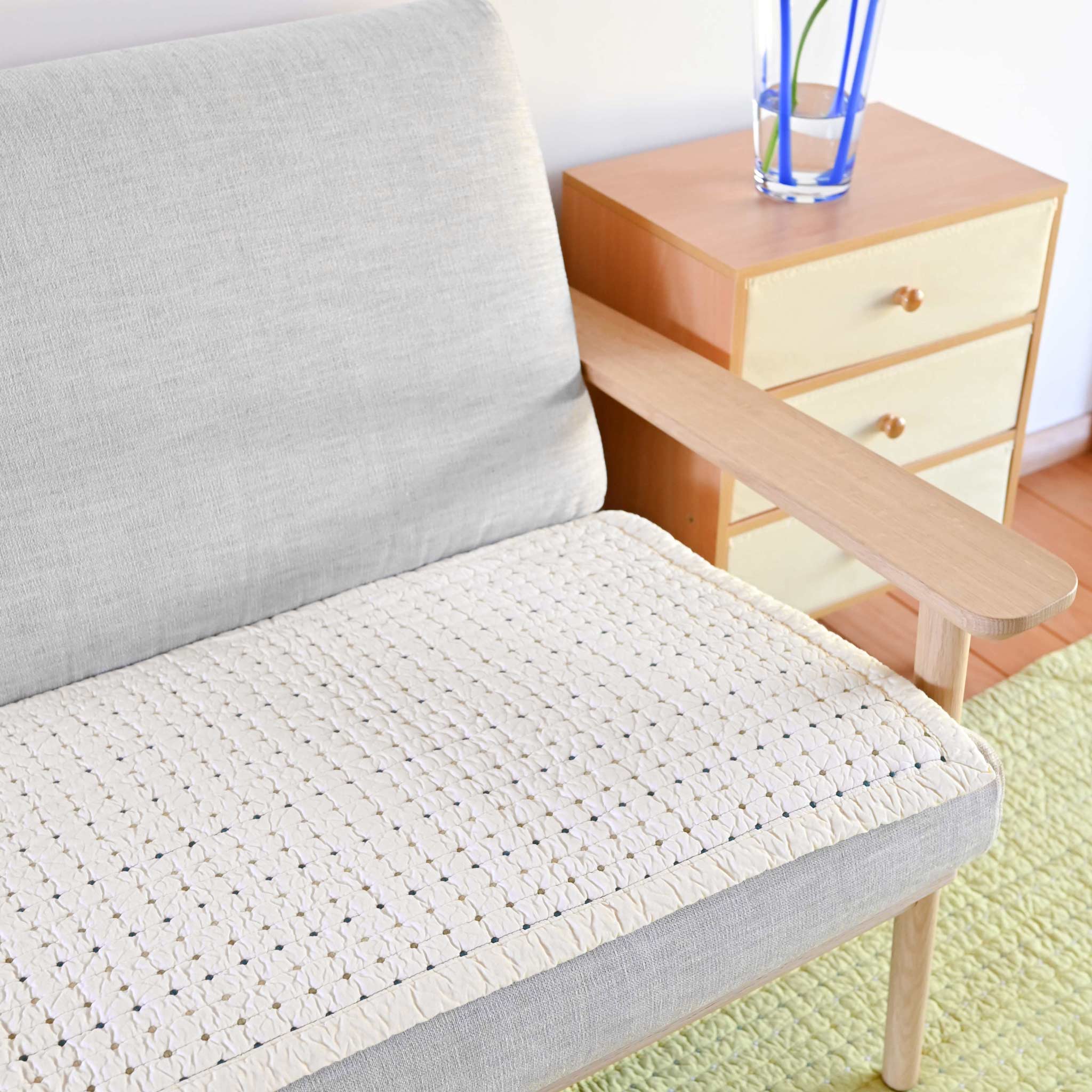 フリーシート[ドットステッチキルト]  50cm×140cm