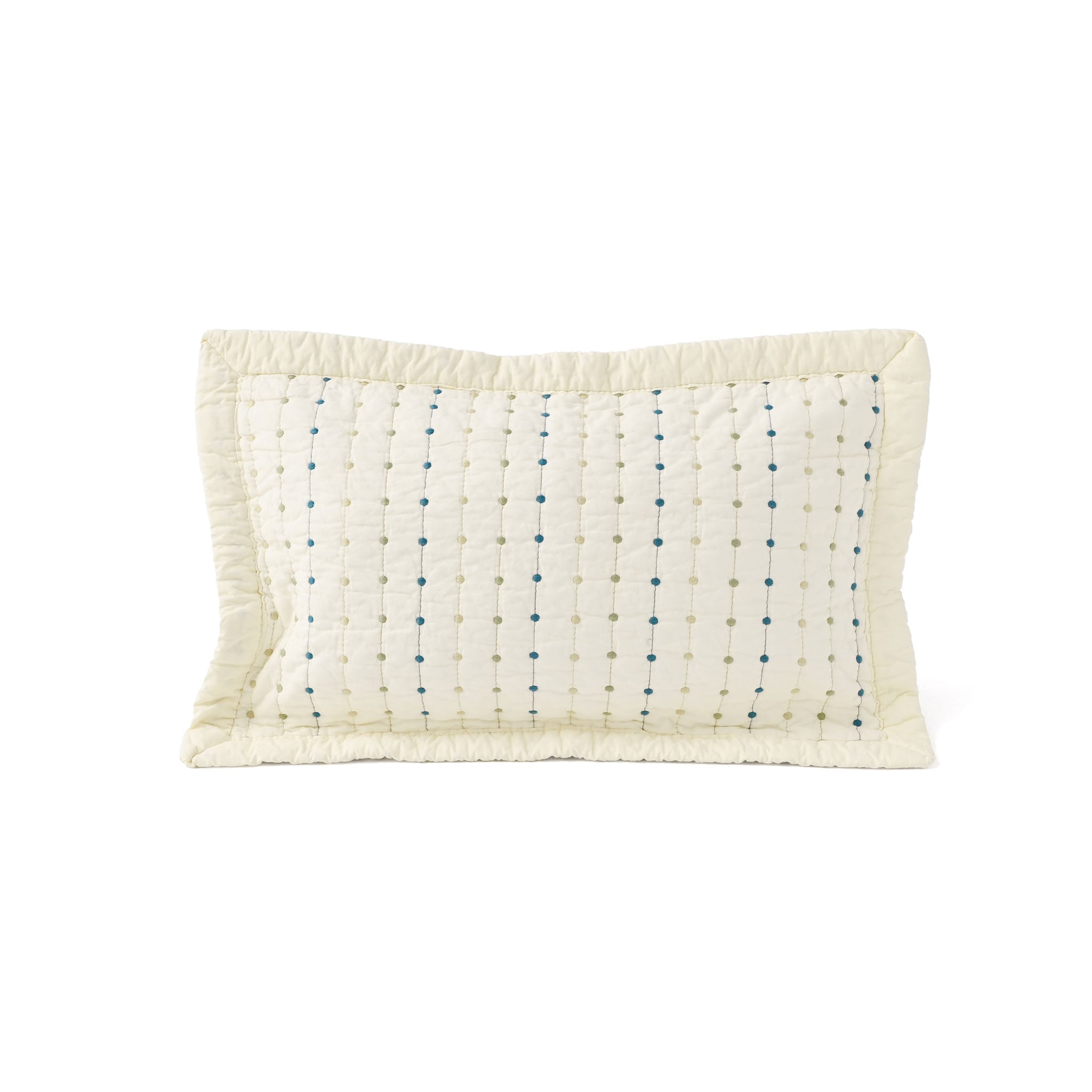 オブロンクッションカバー[ドットステッチキルト]