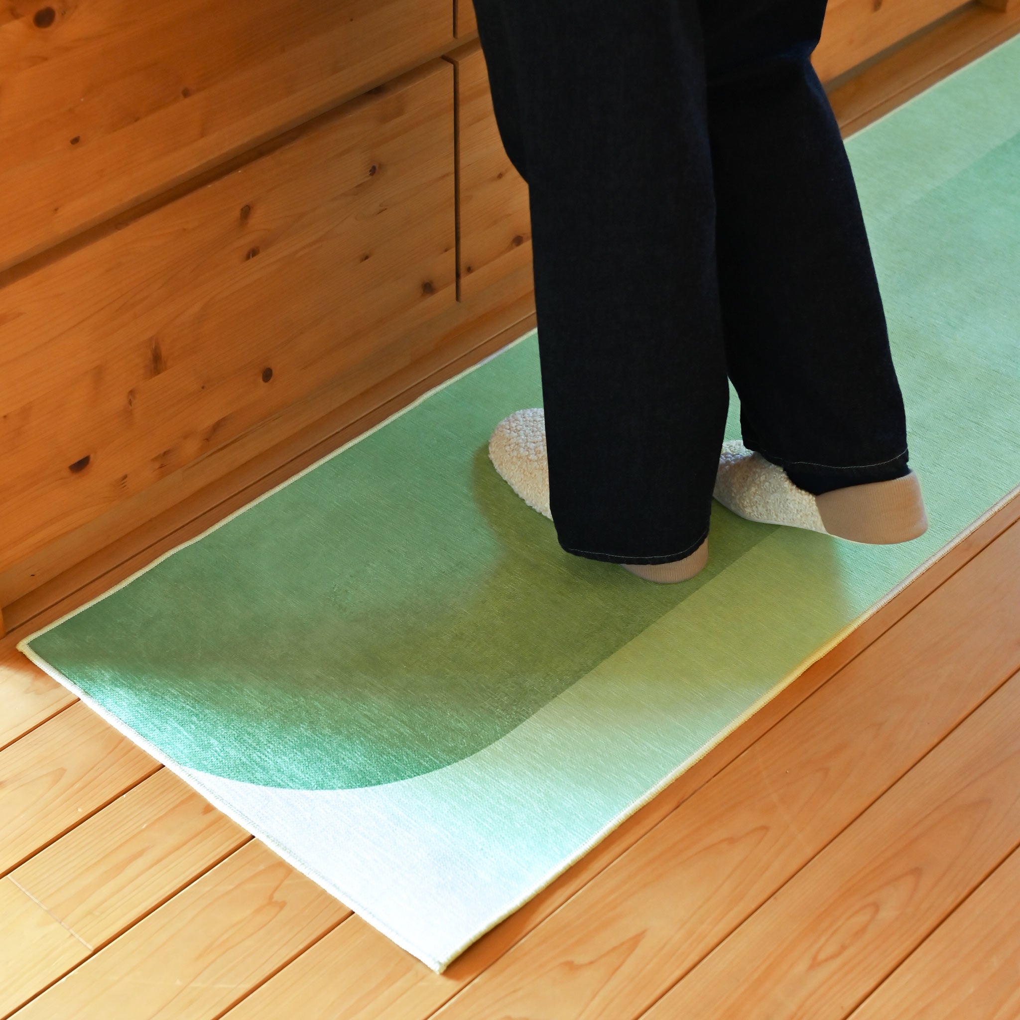 キッチンマット[ローリン] M 50cm×180cm テラ